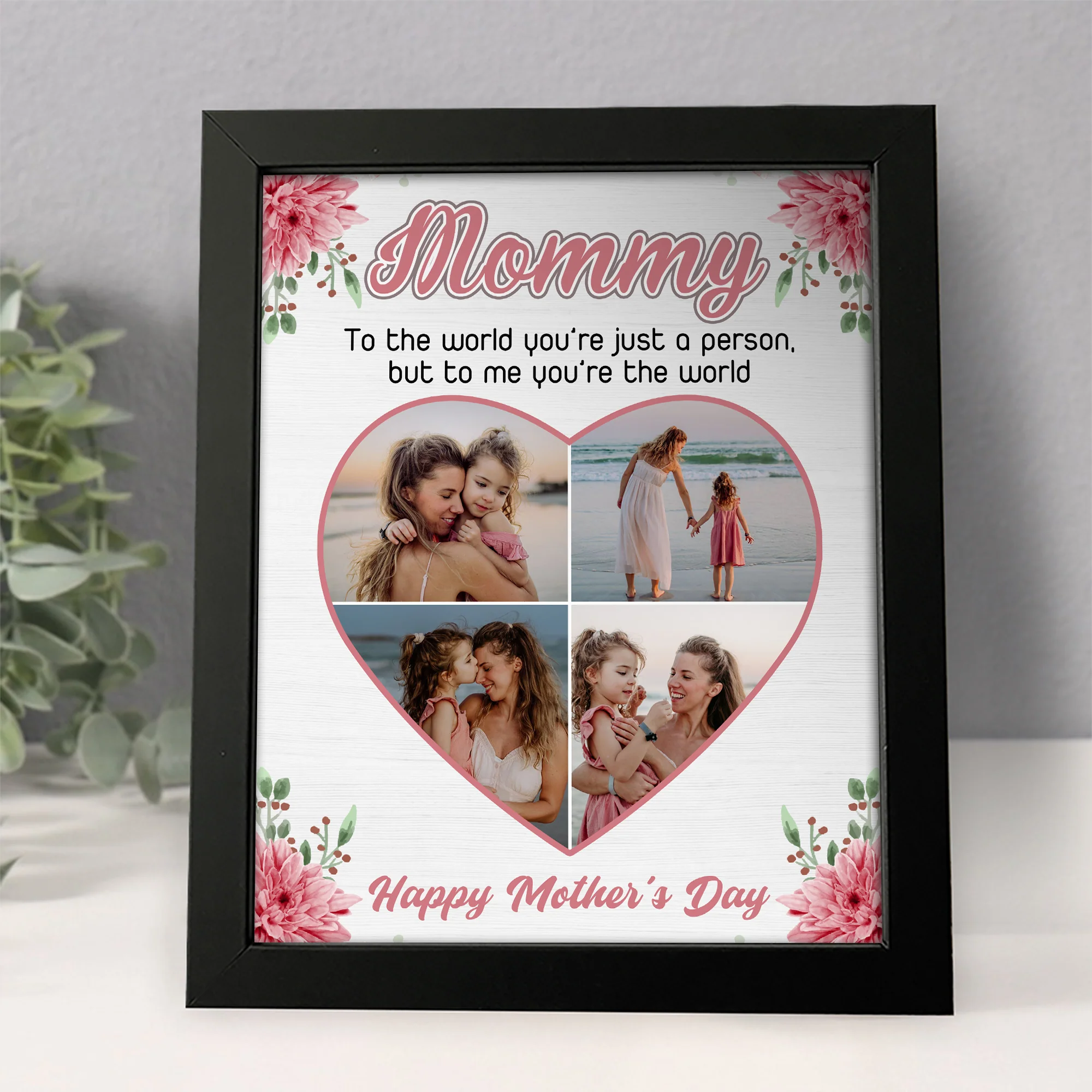Cutom Photo Mom, To Me You're The Wold Personalized Picture Frame Gift For Mom Grandma CH07 895256 - Image 8