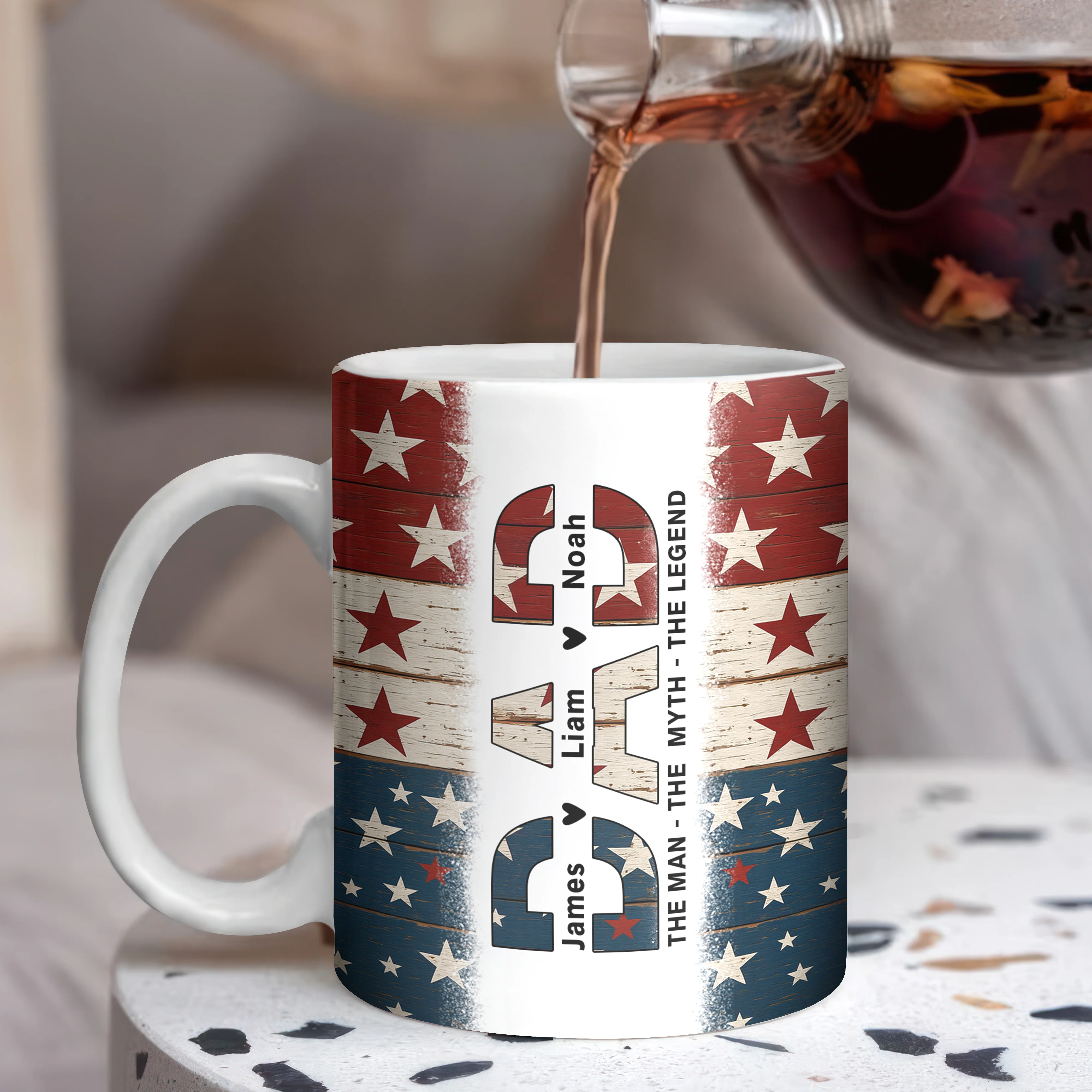 Dad The Man The Myth The Legend - Personalized Mug For America Dad Grandpa CH07 895990 - Image 9