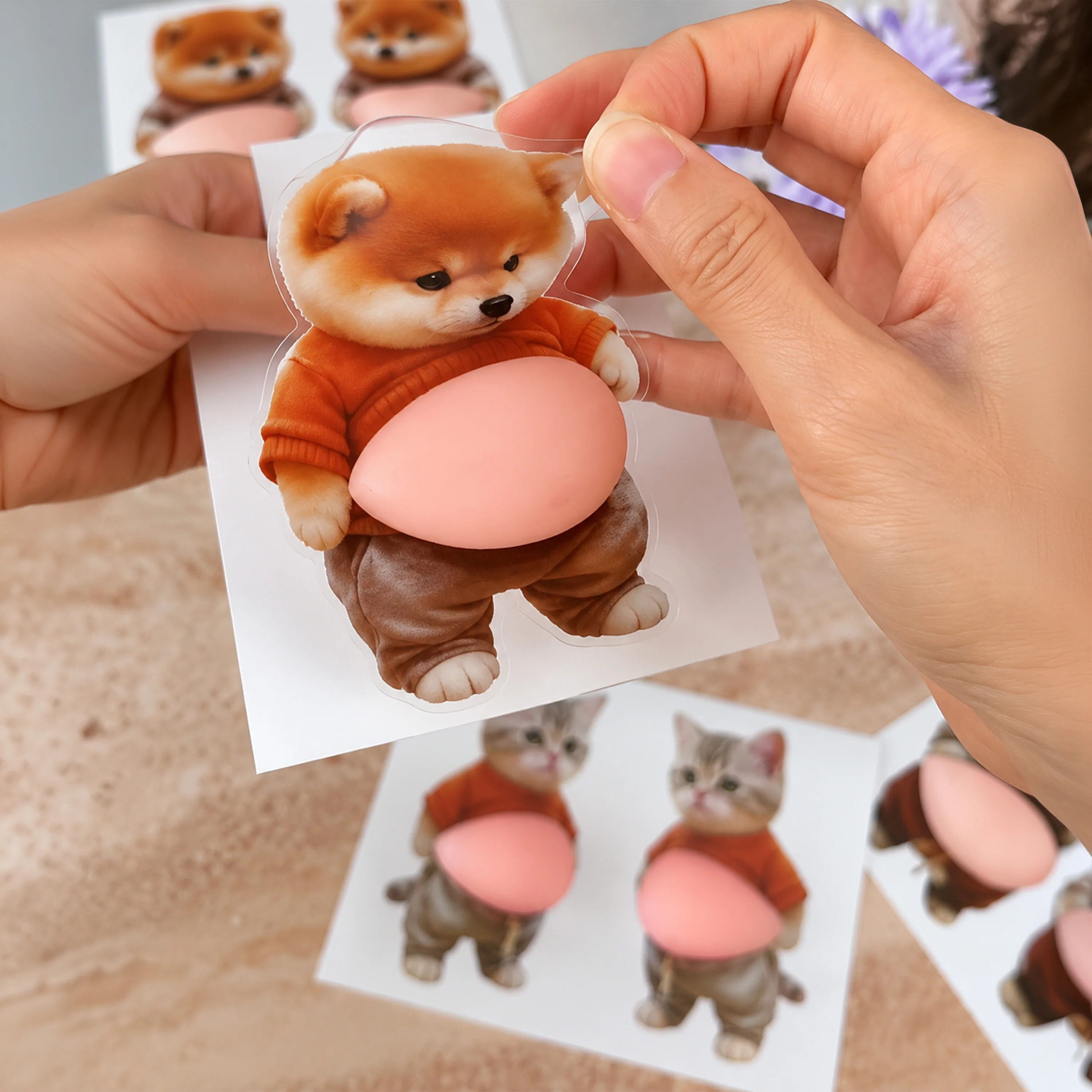 Custom Photo Dog & Cat Belly Mochi Squishy Stickers, Cute Squeeze Toys CH07 911900 - Image 3