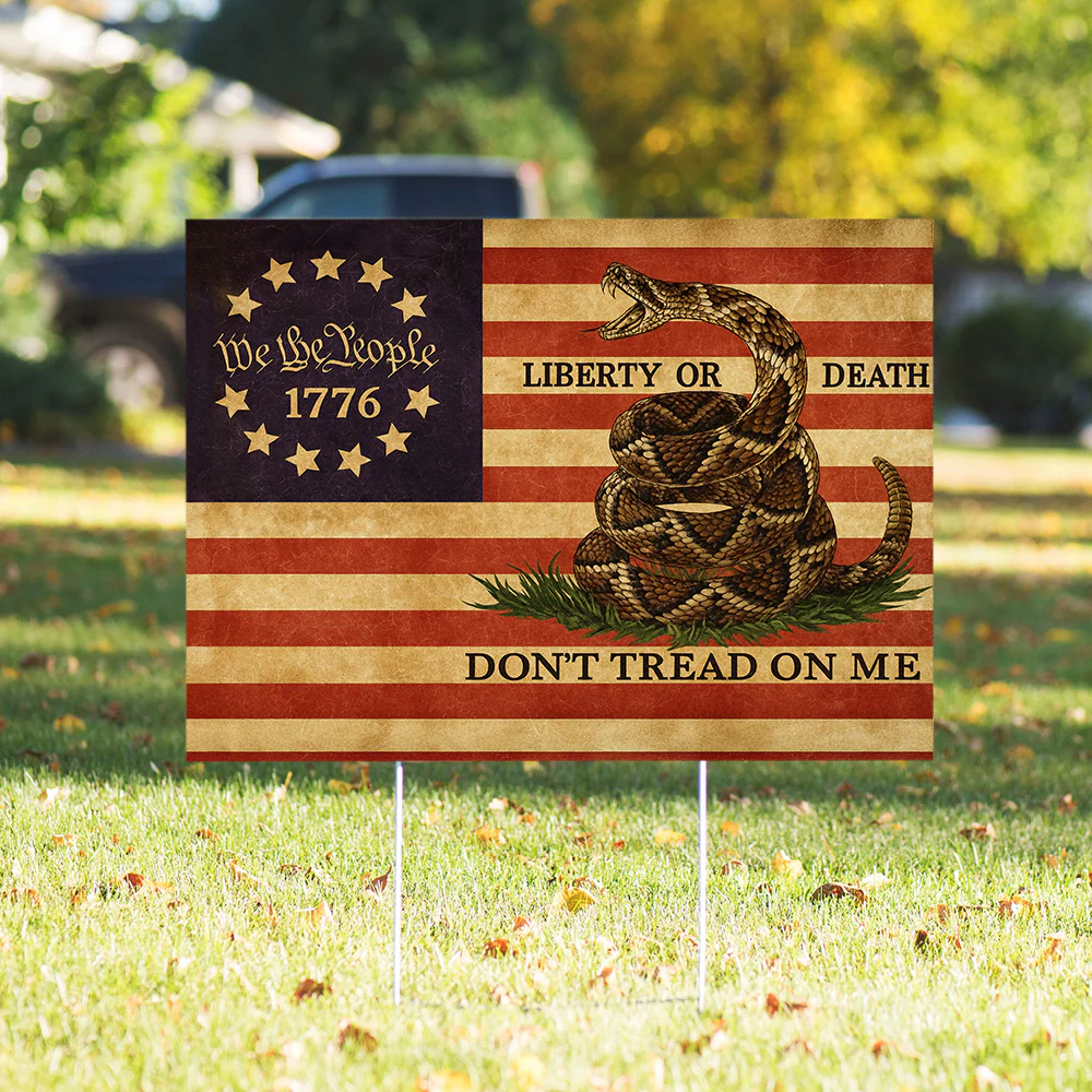 Don't Tread On Me America Flag We The People Yard Sign CH07 899148 - Image 3