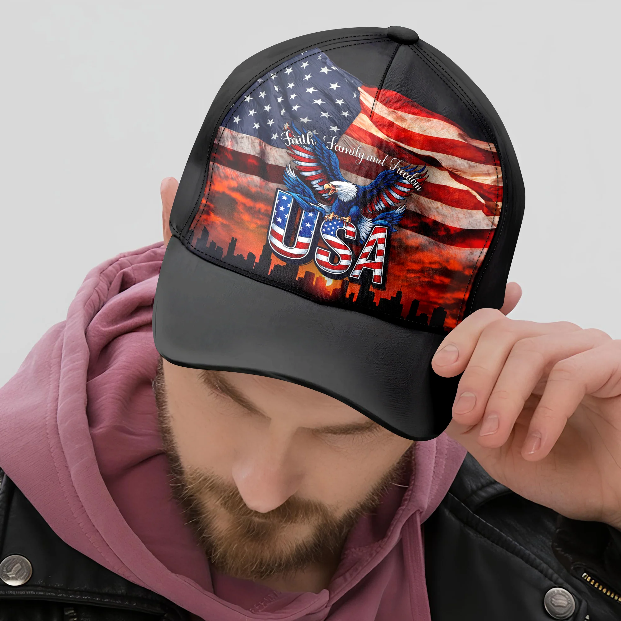 Faith Family Freedom Classic Cap USA 250th Anniversary Cap CH07 895572 - Image 4