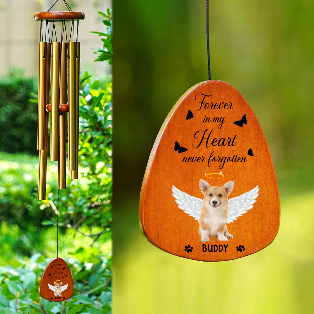 Forever in My Heart, Never Forgotten Custom Photo Dog Cat Memorial Wind Chimes CH07 895424 - Image 6