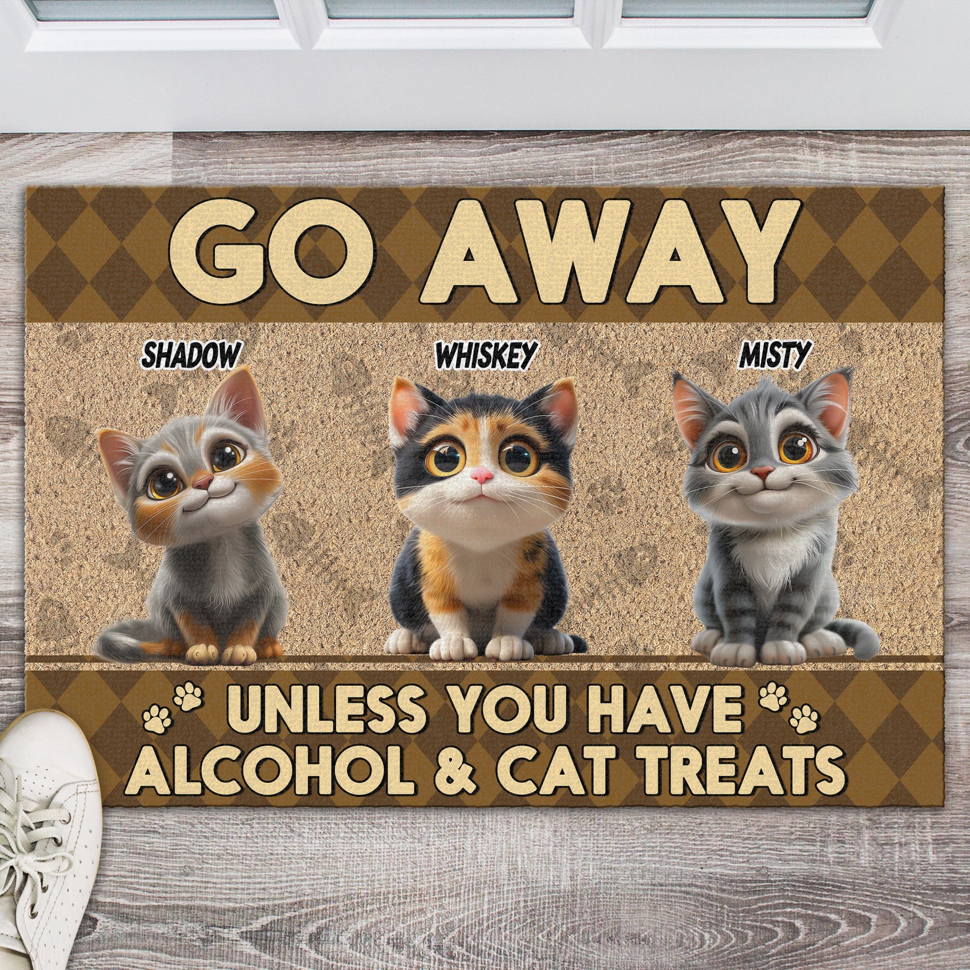 Go Away Unless You Have Cat Treats Personalized Doormat Funny Gift For Cat Lovers CH07 895252