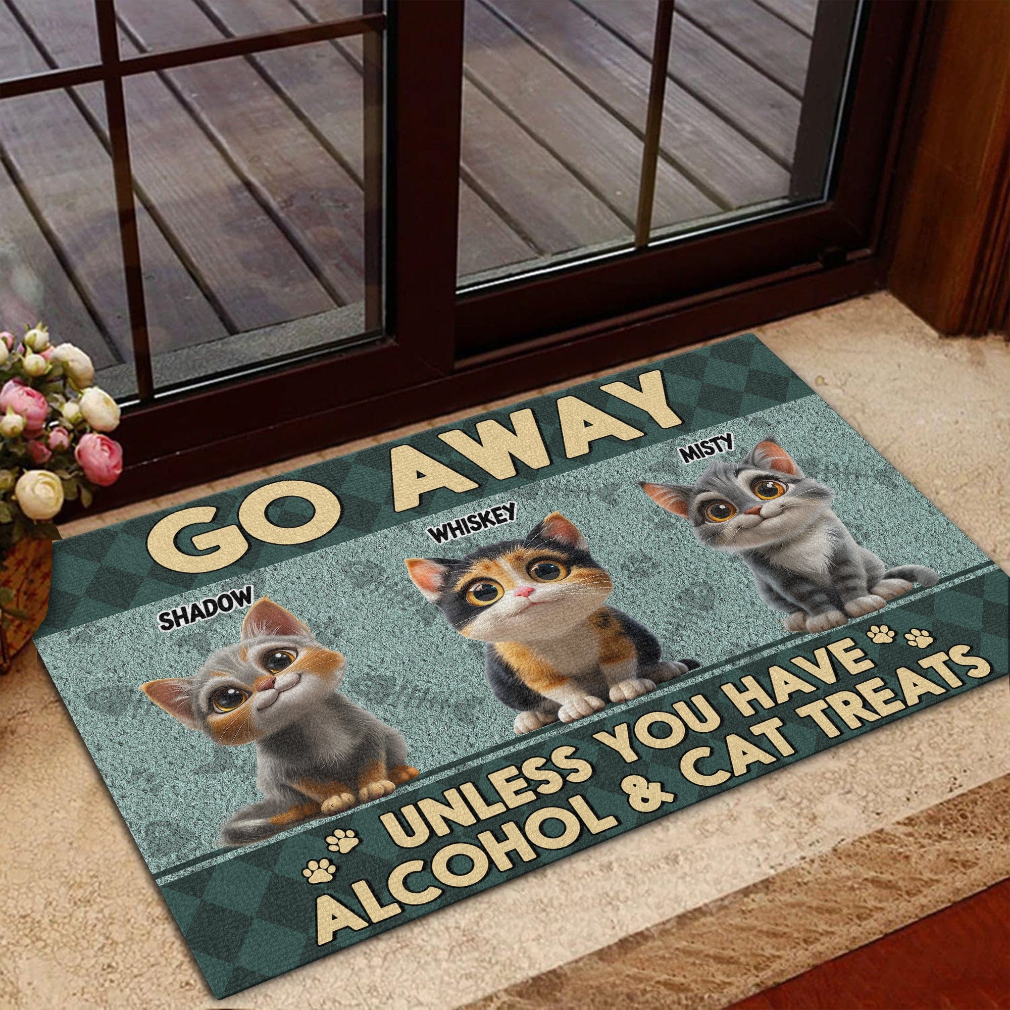 Go Away Unless You Have Cat Treats Personalized Doormat Funny Gift For Cat Lovers CH07 895252 - Image 4