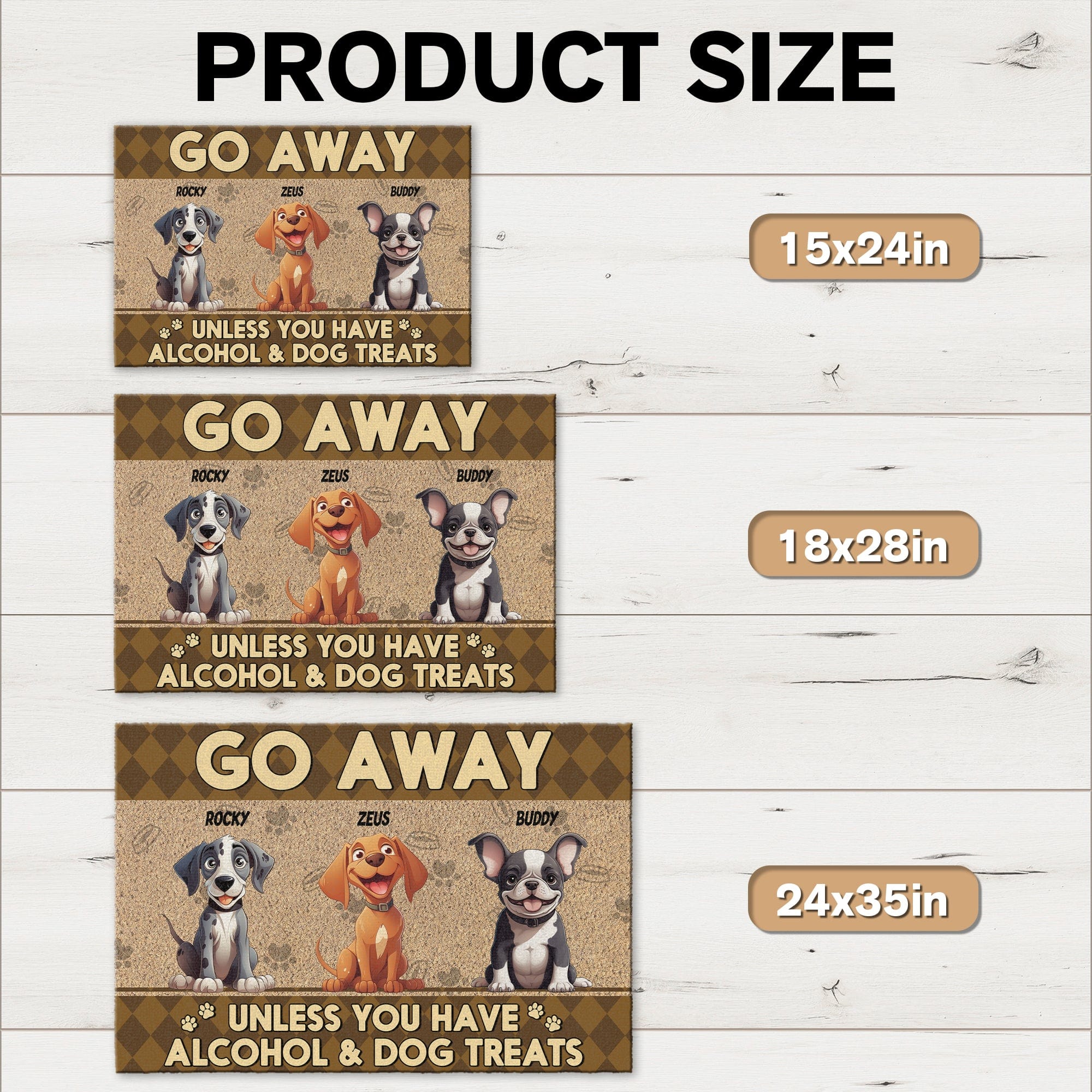Go Away Unless You Have Dog Treats Personalized Doormat Funny Gift For Dog Lovers CH07 895254 - Image 7