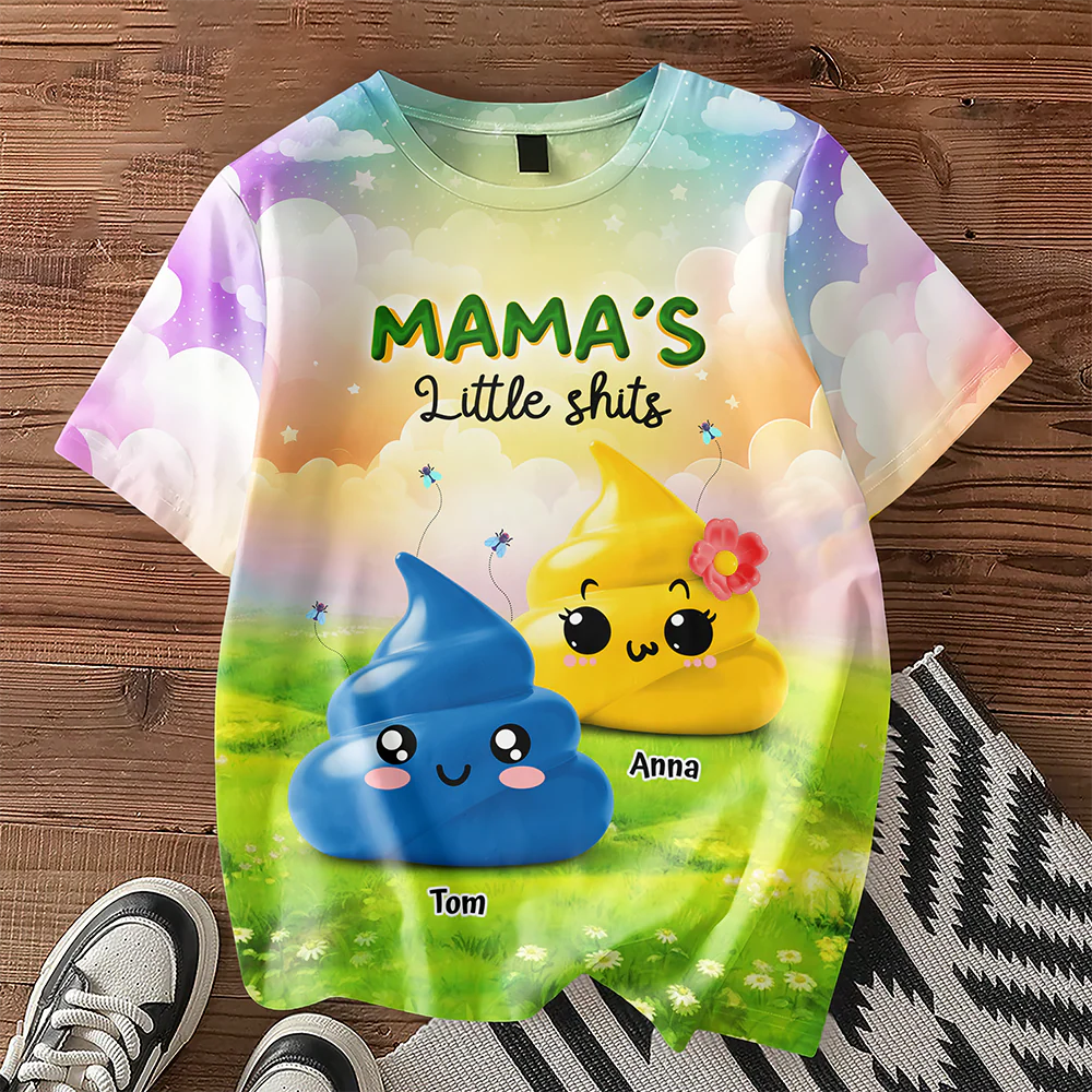 Grandma's Little Sh*ts Personalized 3D Shirt Funny Gift For Grandma, Mommy CH07 895250 - Image 3