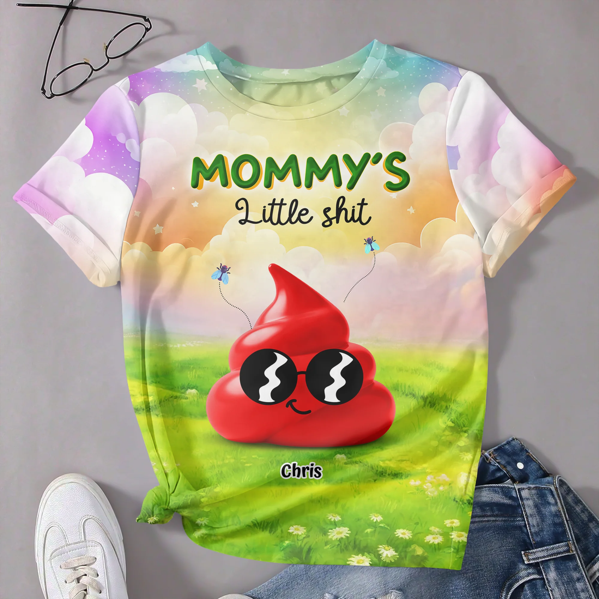 Grandma's Little Sh*ts Personalized 3D Shirt Funny Gift For Grandma, Mommy CH07 895250 - Image 5