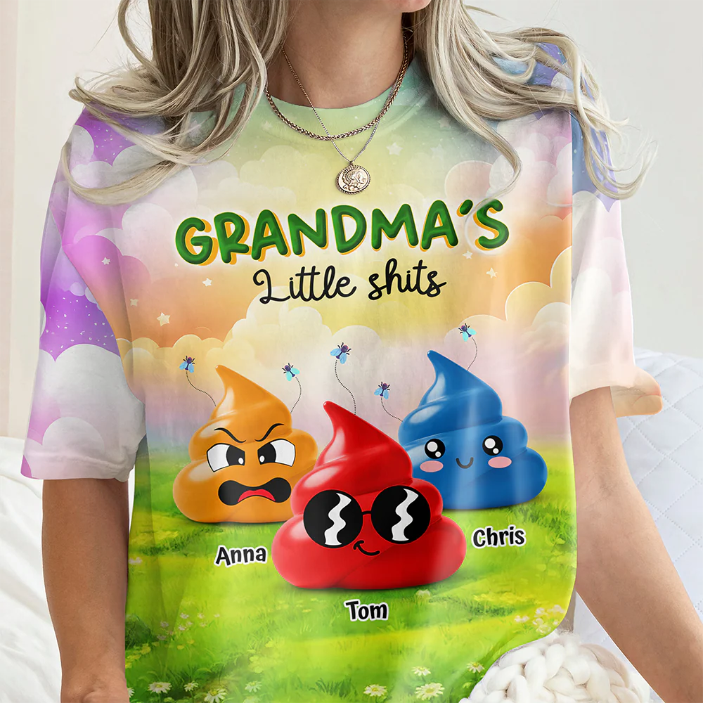 Grandma's Little Sh*ts Personalized 3D Shirt Funny Gift For Grandma, Mommy CH07 895250 - Image 8