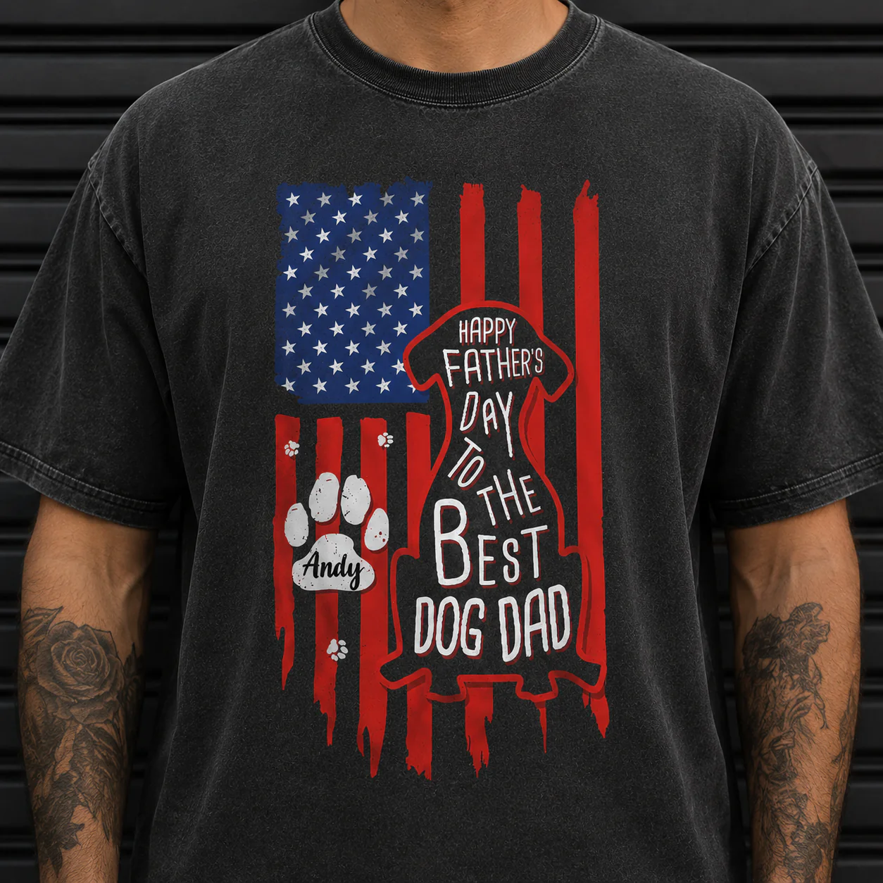 Happy Father's Day To Best Dog Dad Flag Comfort Shirt CH07 911776 - Image 4