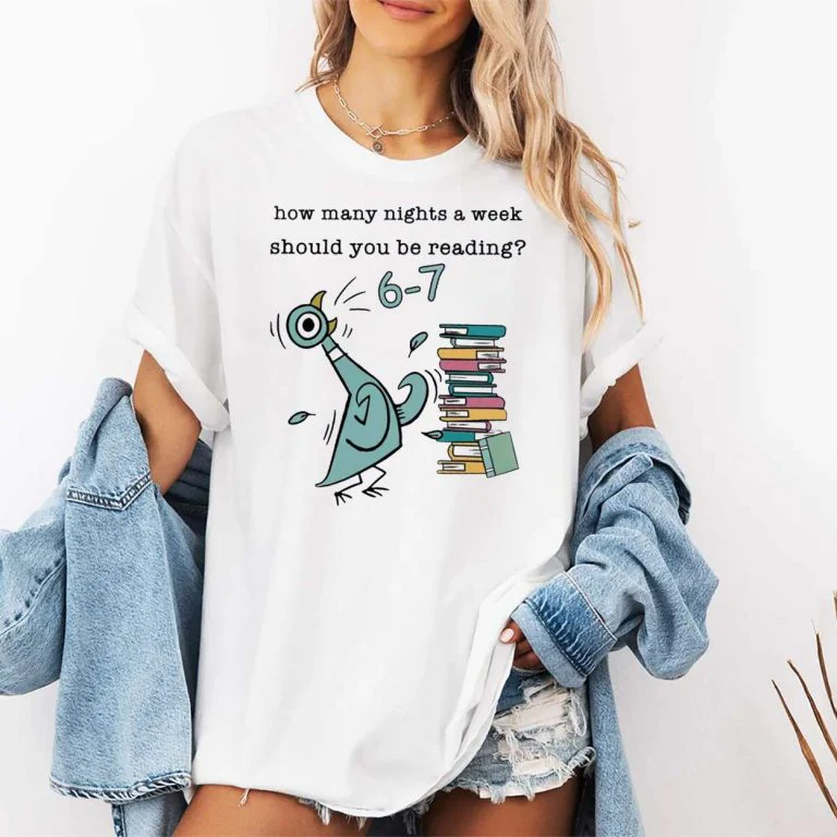 How Many Nights A Week Should You Be Reading 67 Bright Shirt Funny Gift CH07 899002 - Image 3