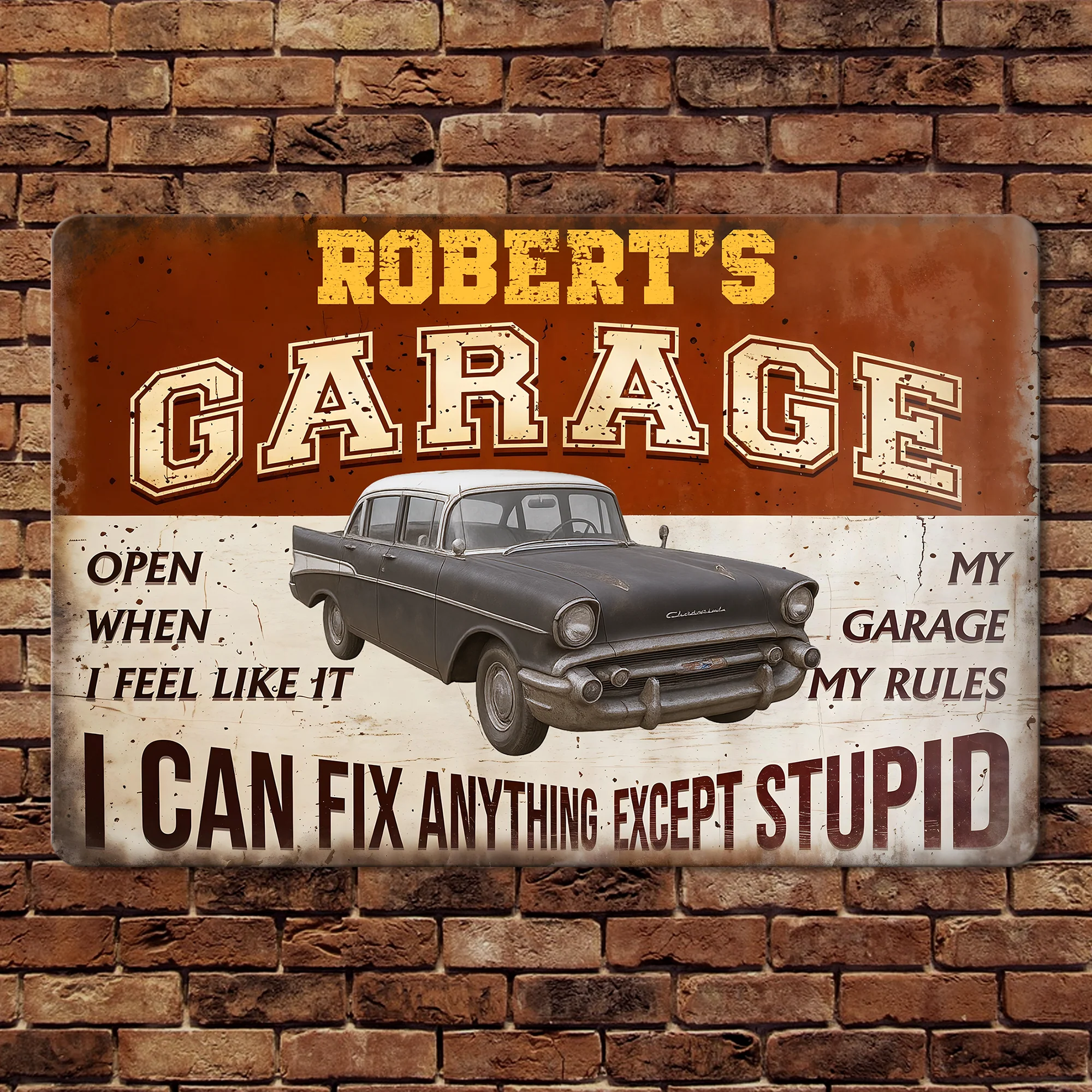 I Can Fix Anything Customized Classic Metal Signs Custom Garage Sign Gift for Dad Grandpa CH07 896224 - Image 4