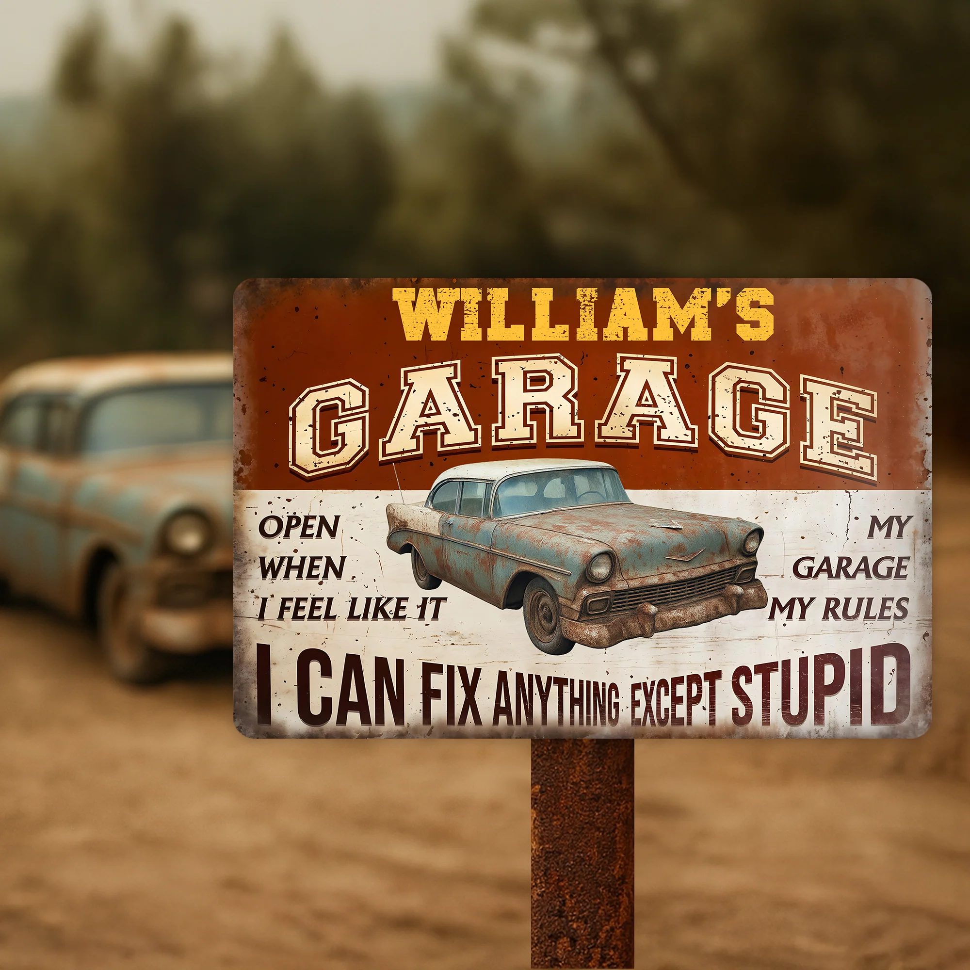 I Can Fix Anything Customized Classic Metal Signs Custom Garage Sign Gift for Dad Grandpa CH07 896224 - Image 5
