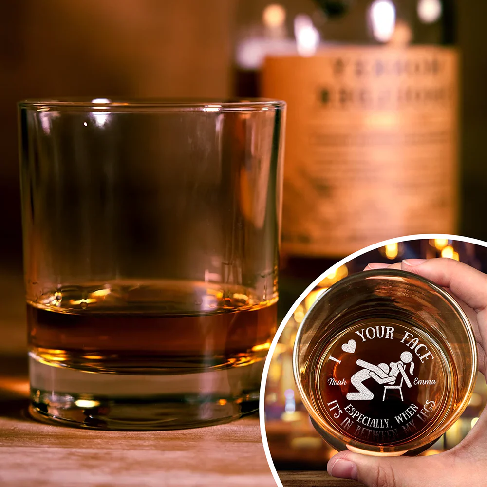 I Love Your Face Between My Legs - Personalized Couple Engraved Whiskey Glass Naughty Gift For Him CH07 899948 - Image 5