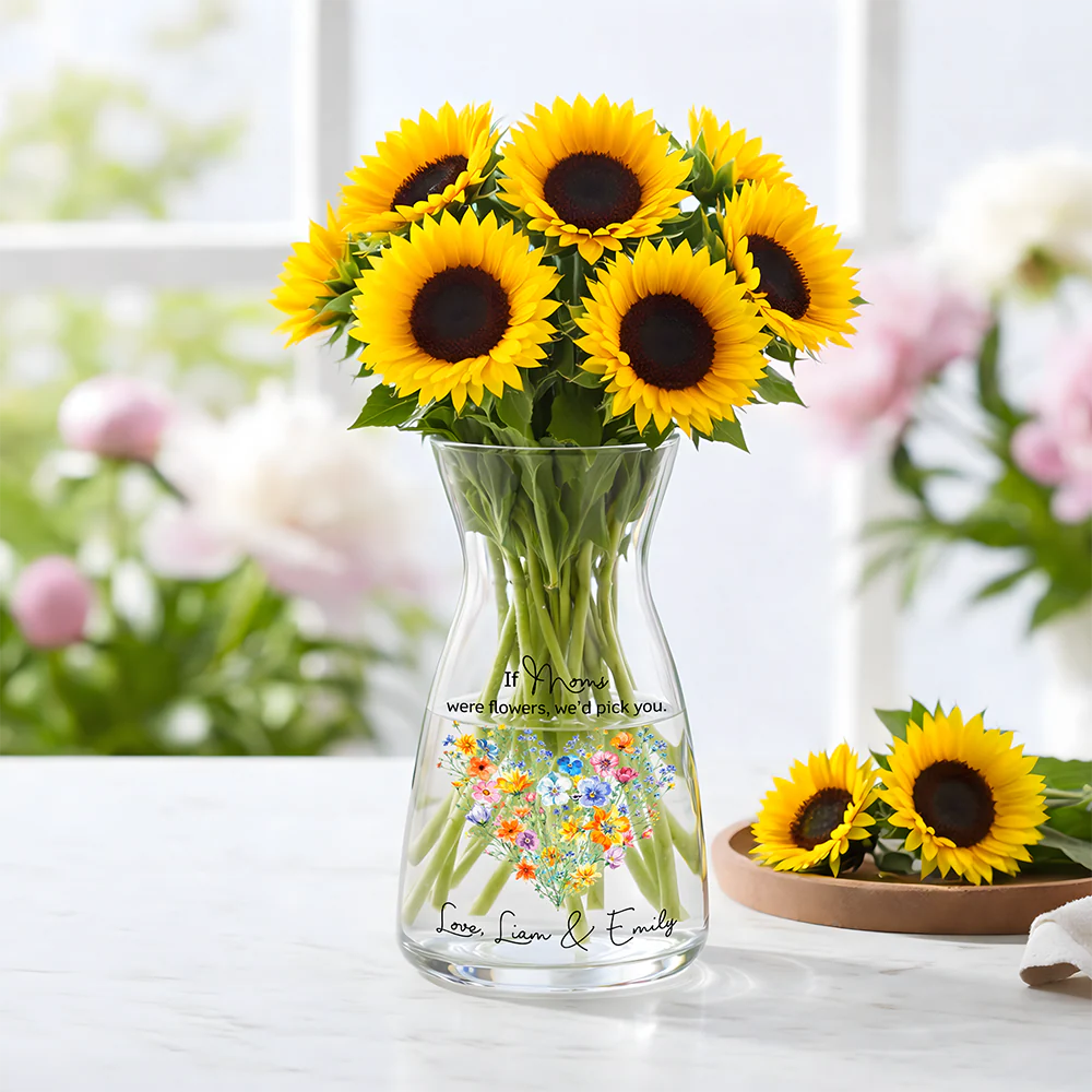 If Moms Were Flowers, We'd Pick You Personalized Mom Glass Vase CH07 910912 - Image 2
