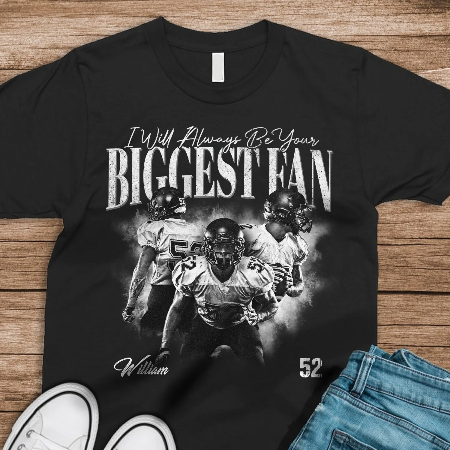 I'll Always Be Your Biggest Fan Retro Bootleg Dark Shirt For Football Players, Football Mom Dad CH07 899454 - Image 6