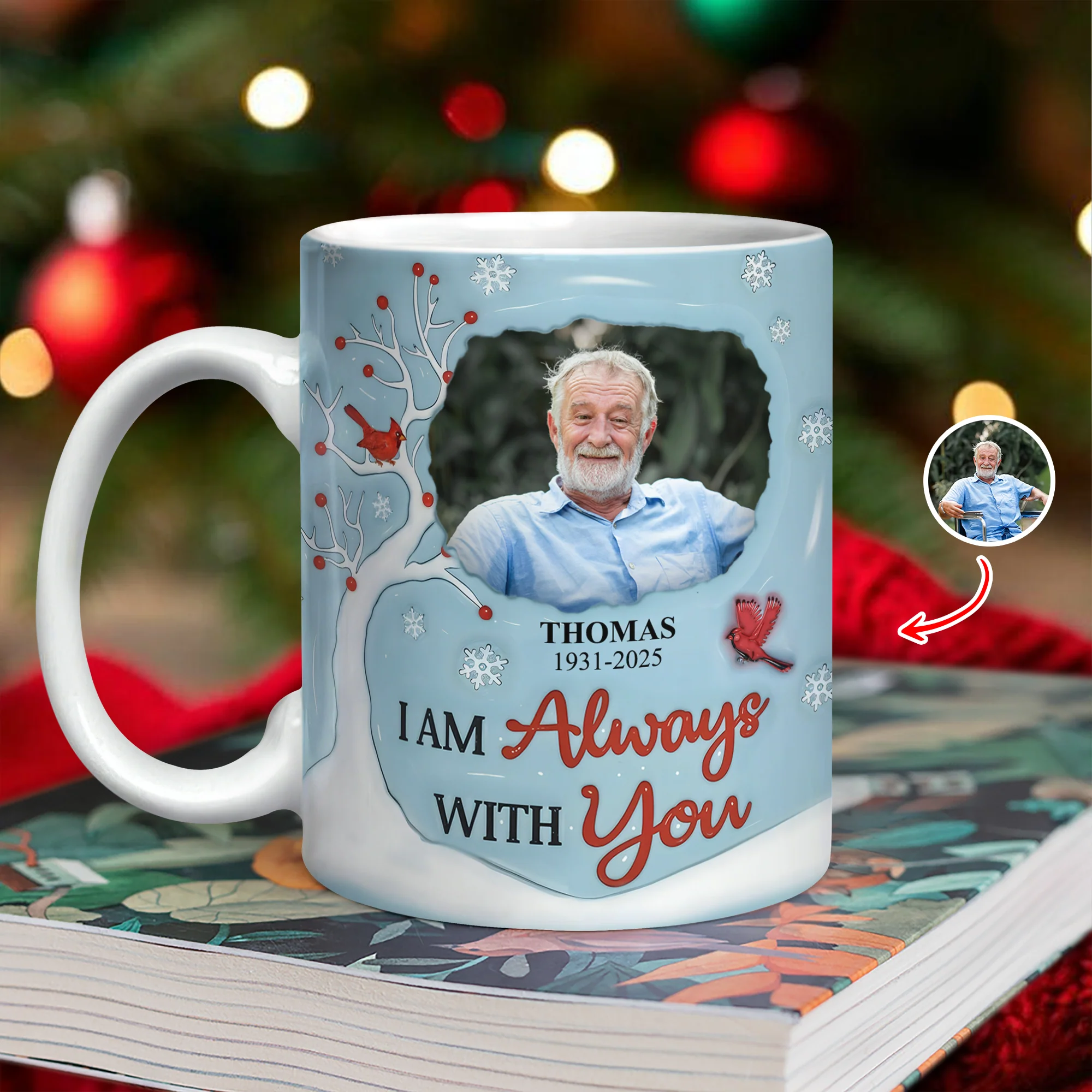I'm Always With You Custom Memorial Photo 3D Inflated Effect Mug CH07 896614 - Image 7