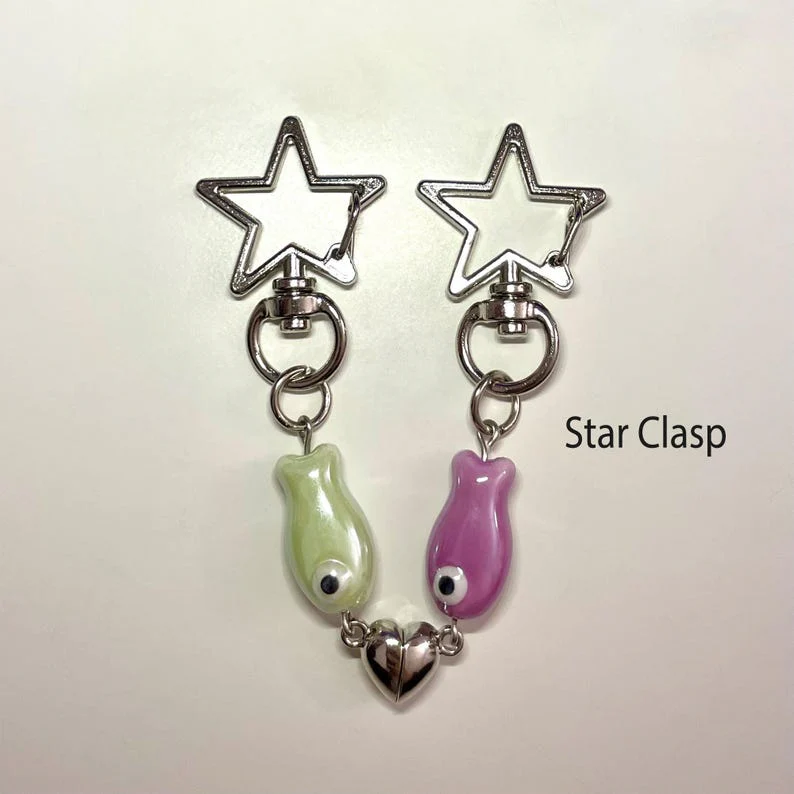 Magnetic Matching Fish Ceramic Keychain Cute Gifts for Couple For Best Friend CH07 910432 - Image 3