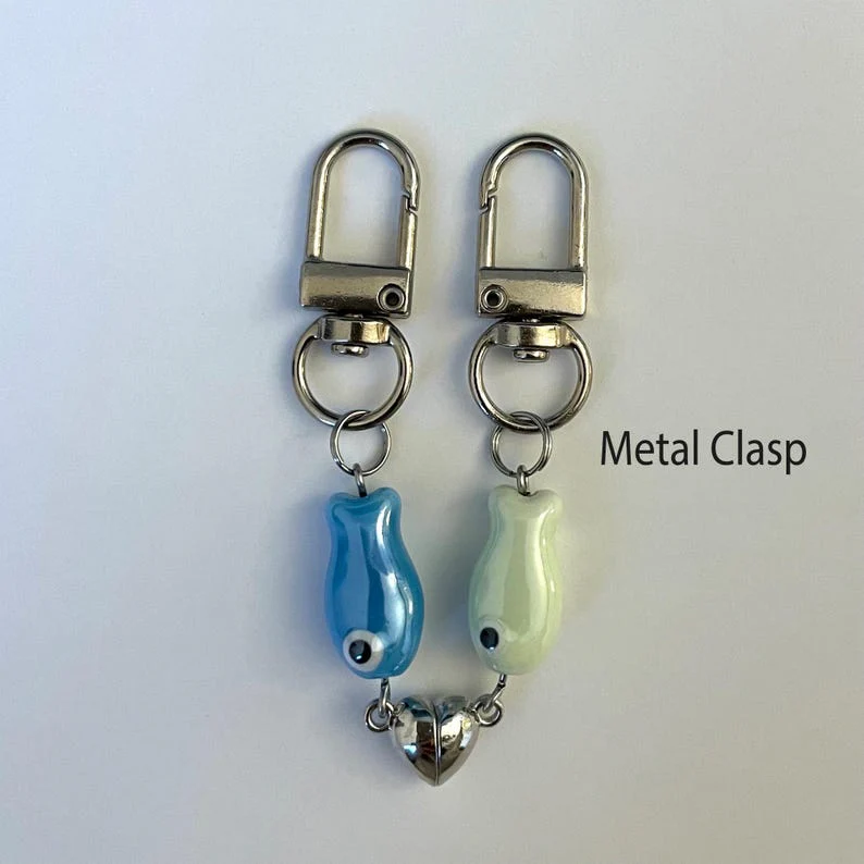 Magnetic Matching Fish Ceramic Keychain Cute Gifts for Couple For Best Friend CH07 910432 - Image 5