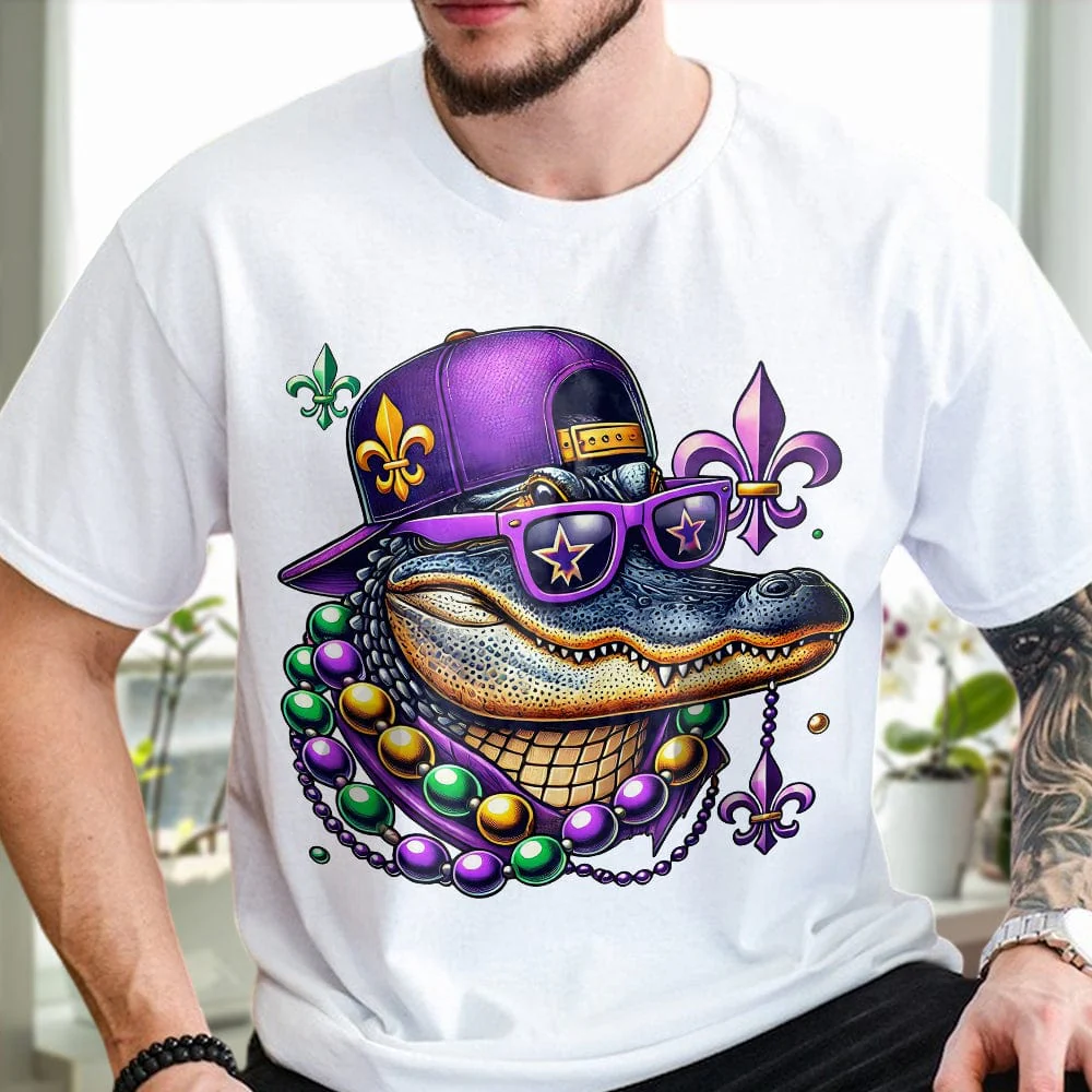 Mardi Gras Fat Tuesday Bright Shirt Mardi Beads Louisiana Mardi Party Gift CH07 895186 - Image 3