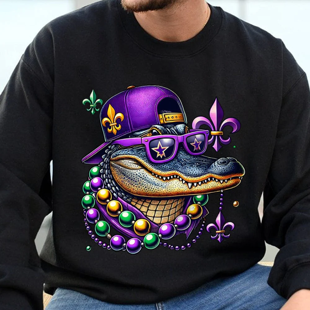 Mardi Gras Fat Tuesday Dark Shirt Mardi Beads Louisiana Mardi Party Gift CH07 895188 - Image 3