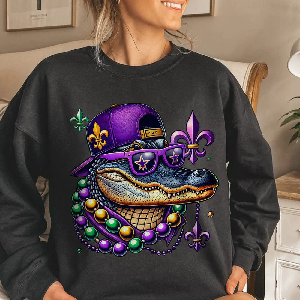 Mardi Gras Fat Tuesday Dark Shirt Mardi Beads Louisiana Mardi Party Gift CH07 895188 - Image 7
