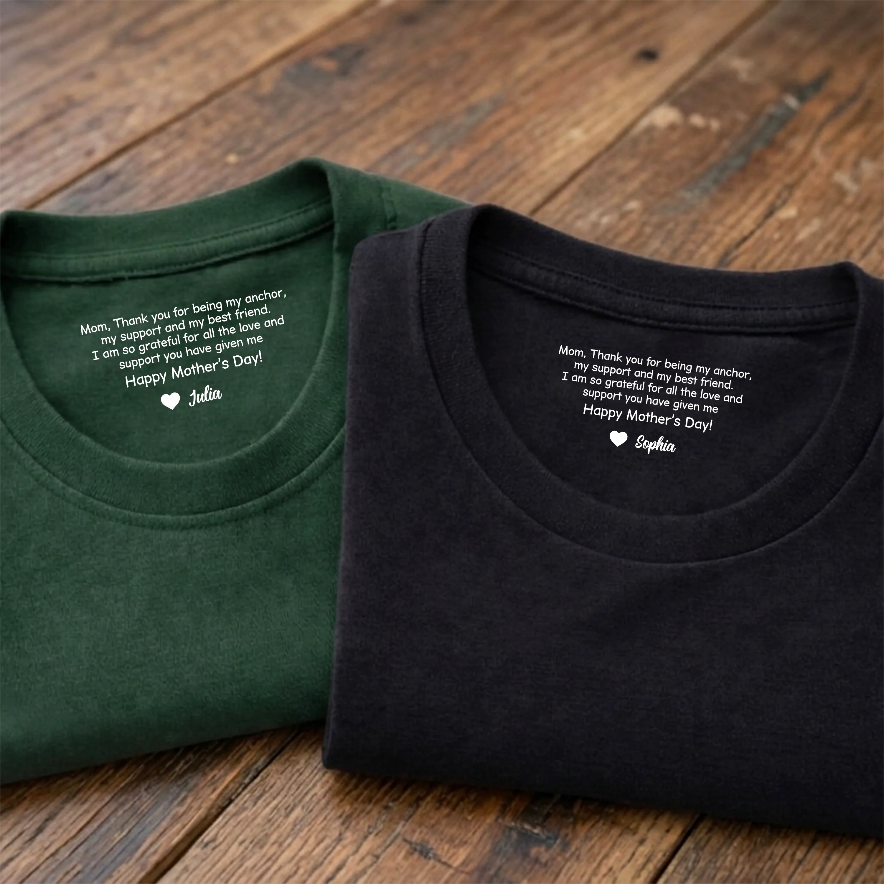 Mom, Thank You For Being My Best Friend Neck Print Tee Personalized Mother’s Day Quote Shirt CH07 910942 - Image 7