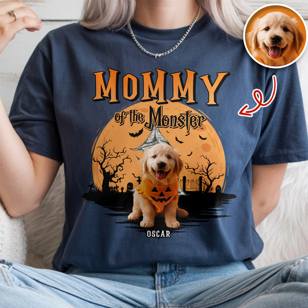 Mother Of Monsters Custom Dog Cat Photo Halloween Comfort Color Shirt CH07 899432 - Image 9