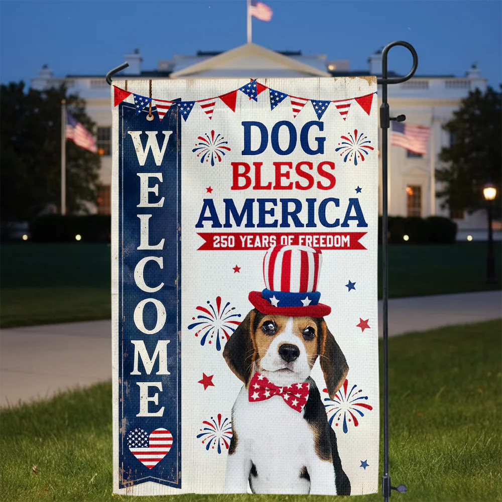 My Dog Celebrate 250 Years of Freedom America Custom Photo Garden Flag Funny Gift Decor CH07 910328 - Image 2