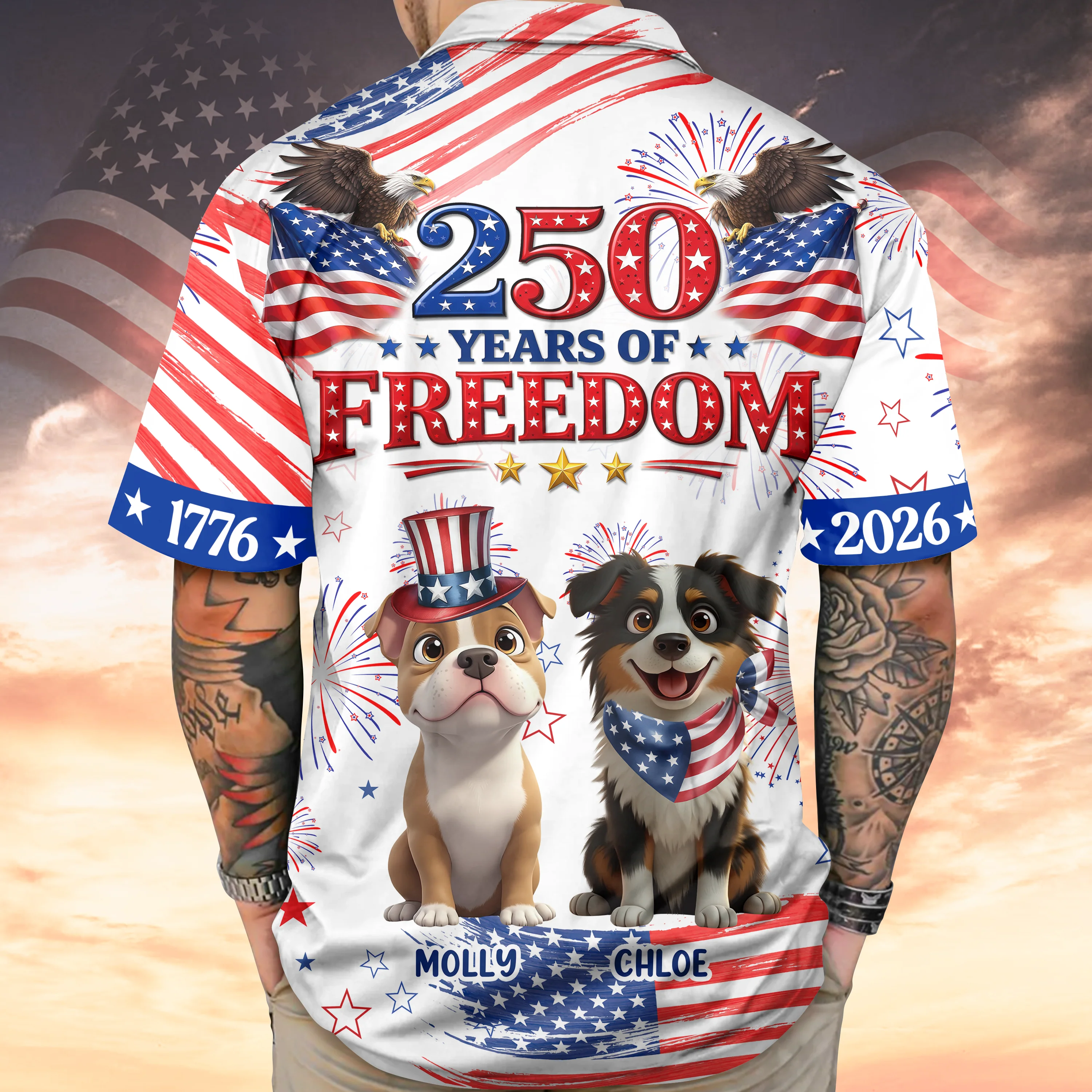 My Dog Celebrating America’s 250th Anniversary Hawaii Shirt CH07 910418 - Image 3
