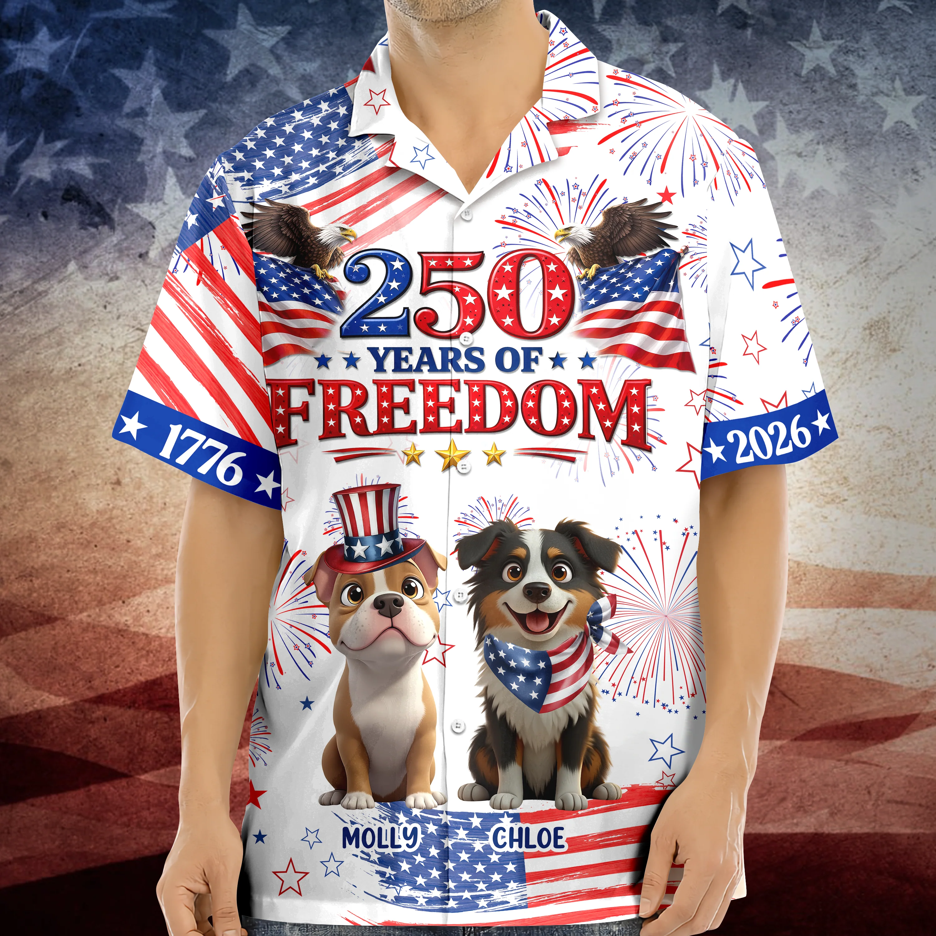 My Dog Celebrating America’s 250th Anniversary Hawaii Shirt CH07 910418 - Image 5