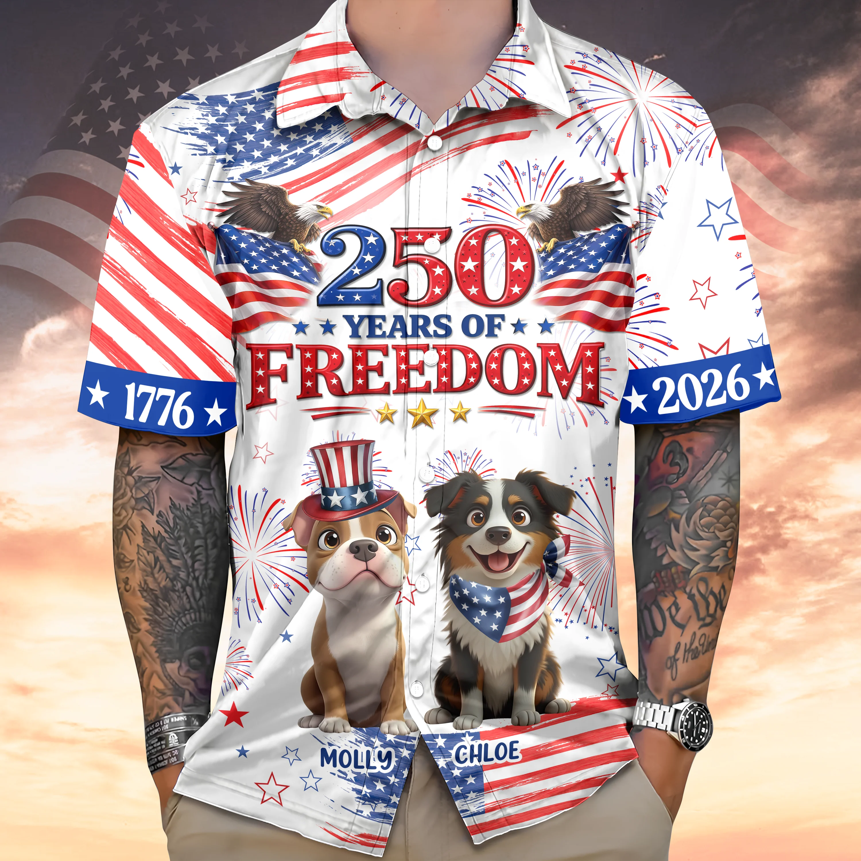 My Dog Celebrating America’s 250th Anniversary Hawaii Shirt CH07 910418 - Image 6