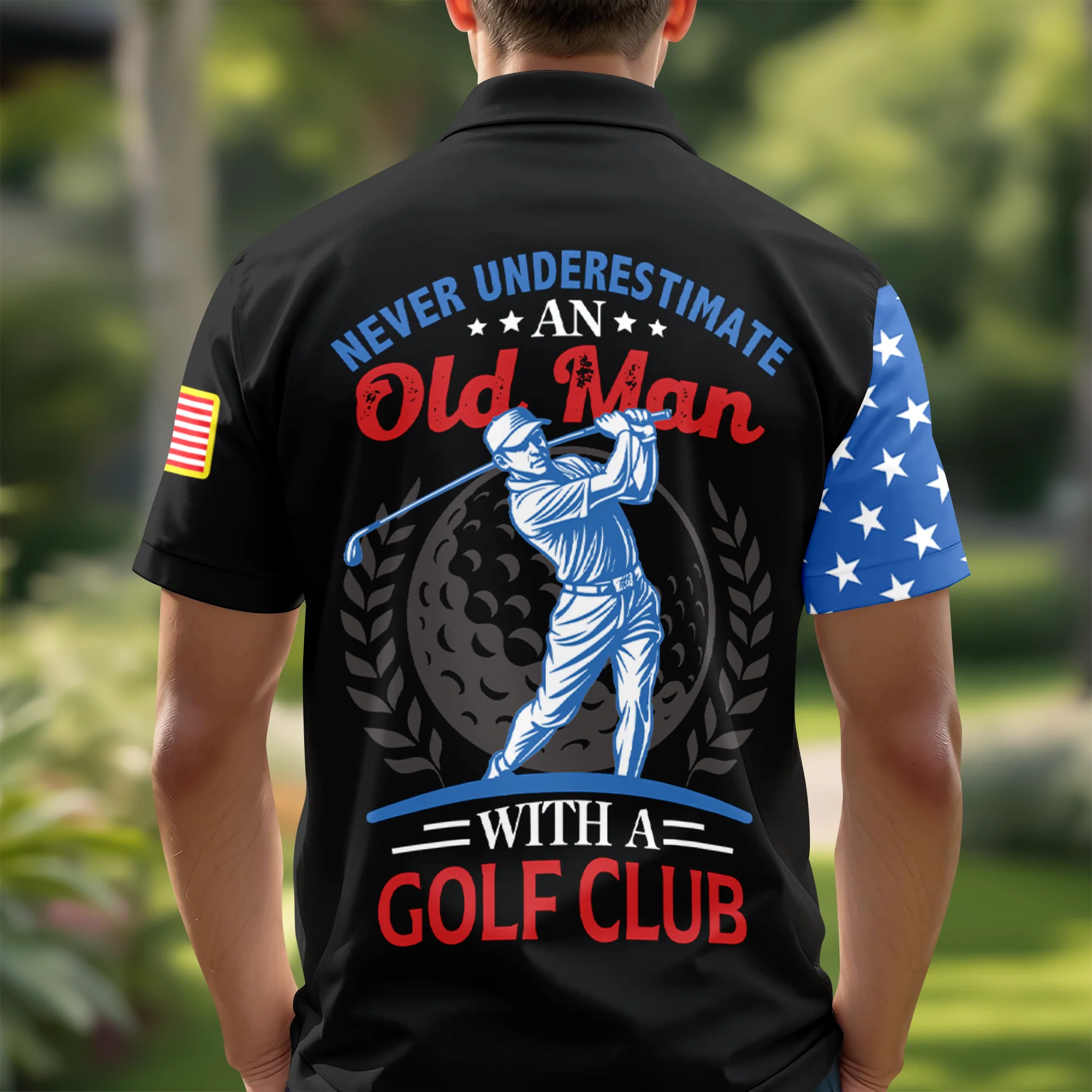 Never Underestimate An Old Man With A Golf Club Custom Name Polo Shirt For Golf Lovers CH07 899946 - Image 4