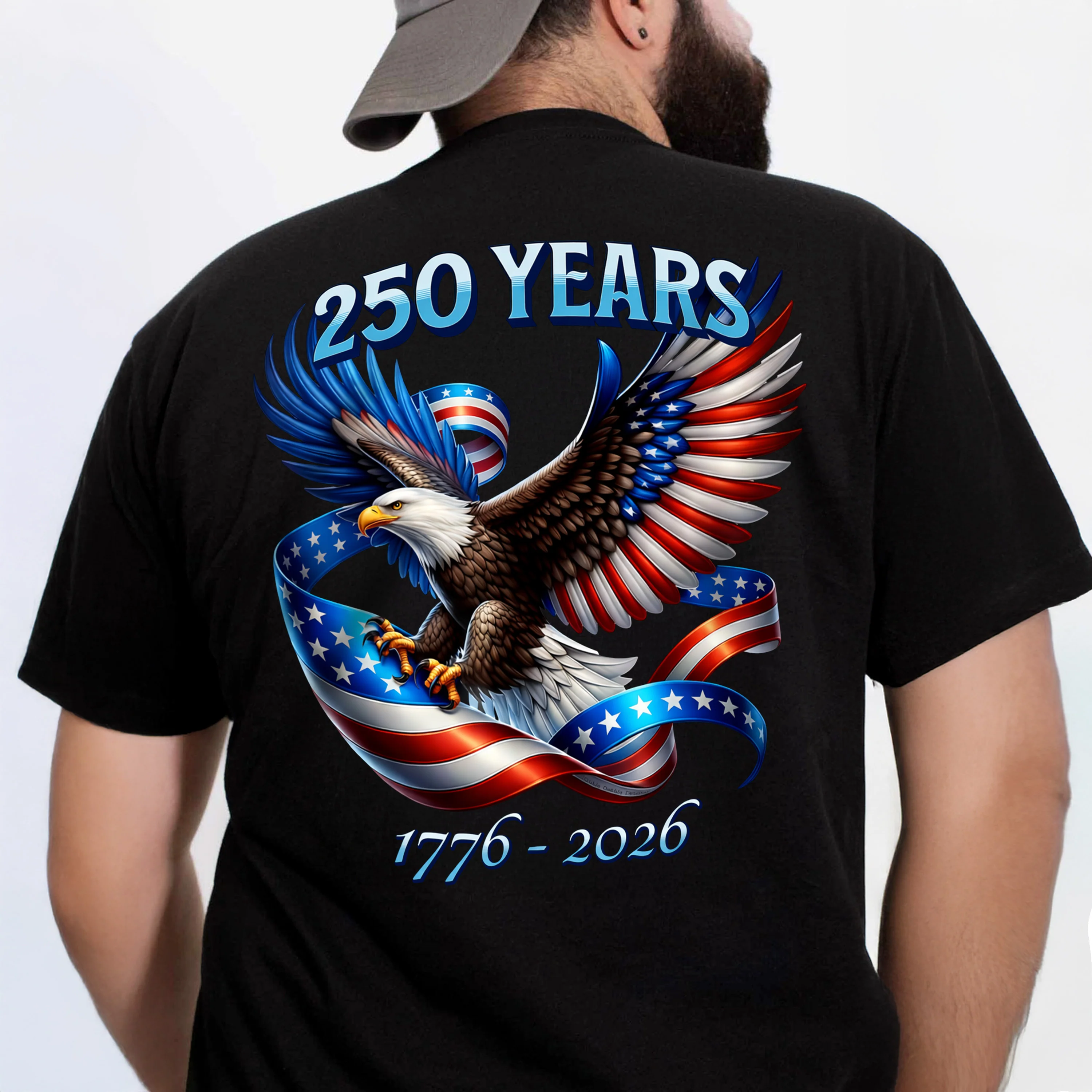 Patriotic Eagle and Flag 250 Years 1776-2026 Back Shirt CH07 911210 - Image 7