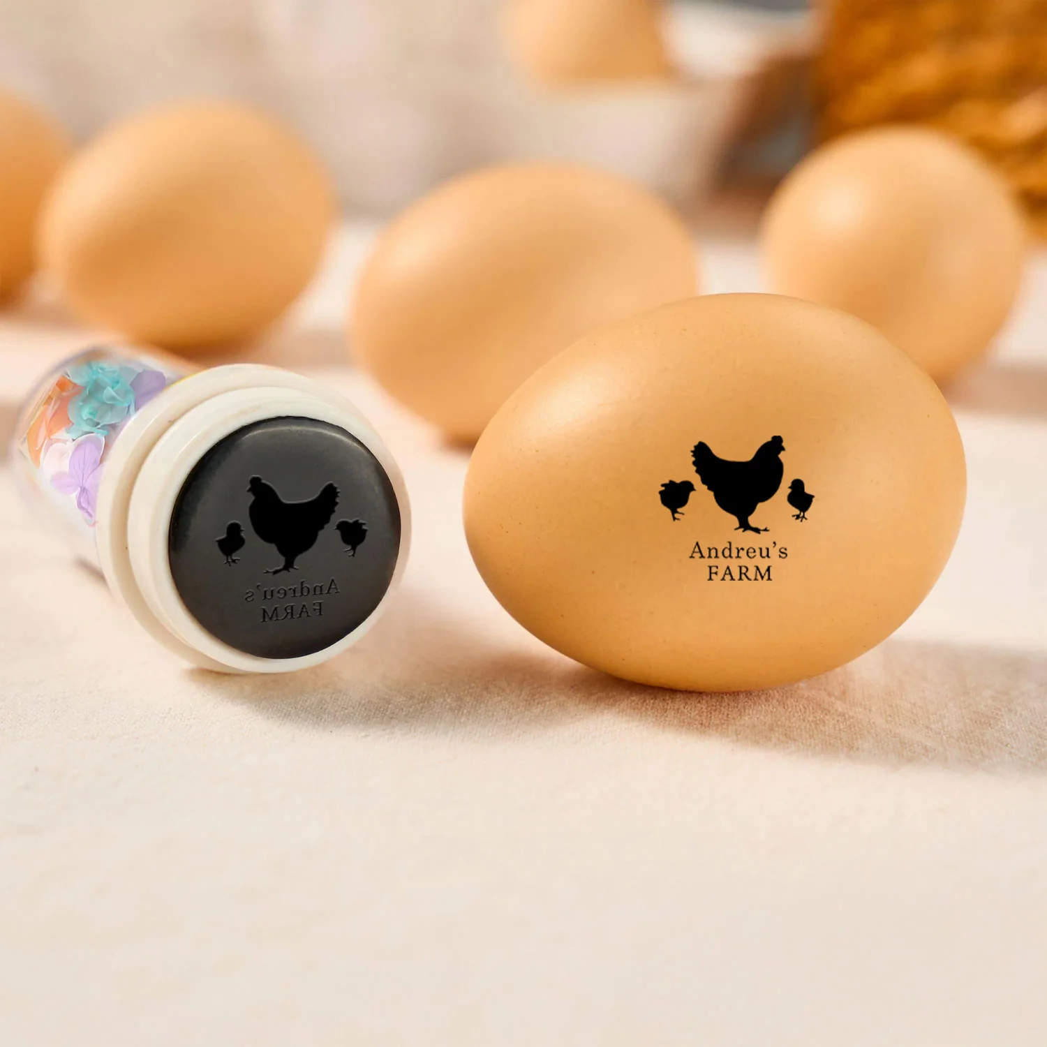 Personalized Hen Egg Stamp Birthday Christmas Gift for Family Farmer Breeder CH07 896506 - Image 3