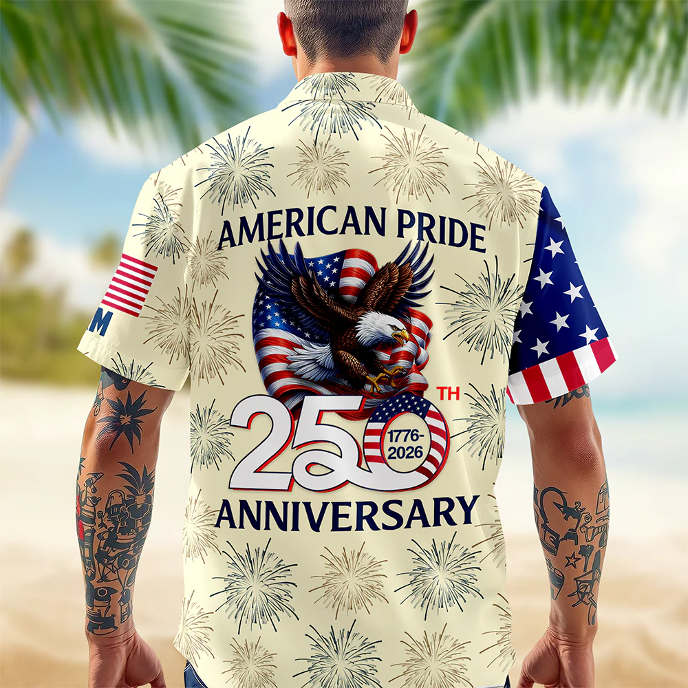 Personalized American Pride Patriotic 250th Anniversary Eagle Hawaiian Shirt CH07 911090 - Image 2