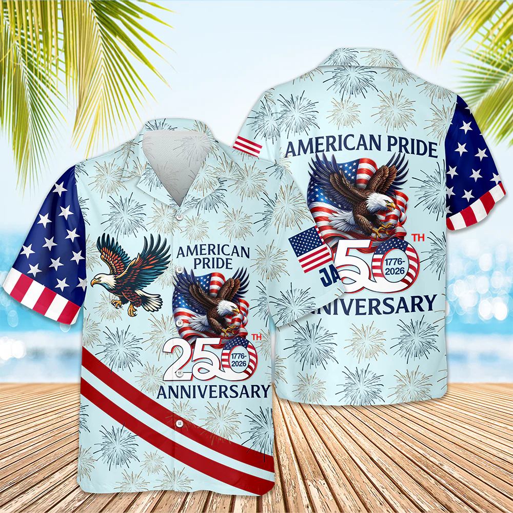 Personalized American Pride Patriotic 250th Anniversary Eagle Hawaiian Shirt CH07 911090 - Image 3