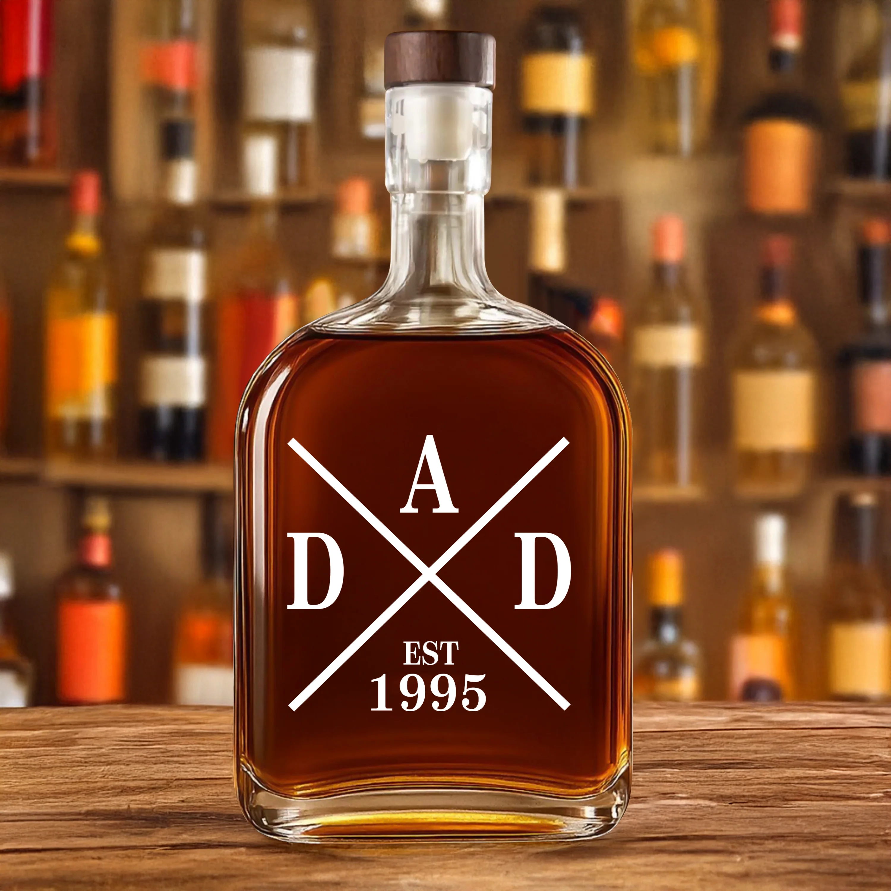 Personalized Dad EST Whiskey Bottle CH07 895976 - Image 3