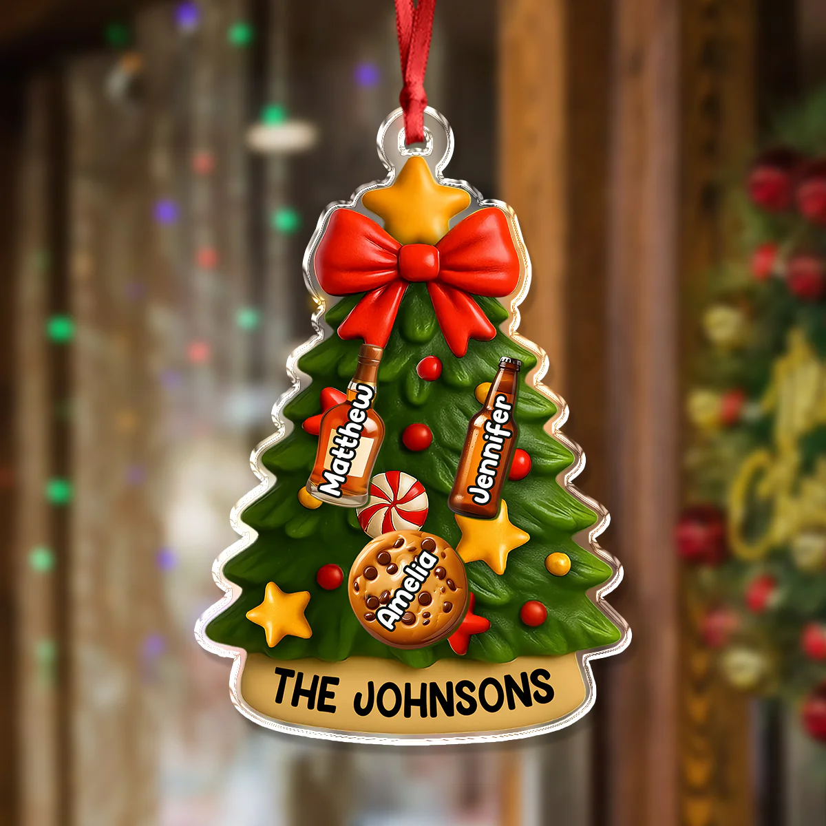Personalized Family Christmas Tree Acrylic Ornament Custom Family Names Holiday Keepsake CH07 899638 - Image 6