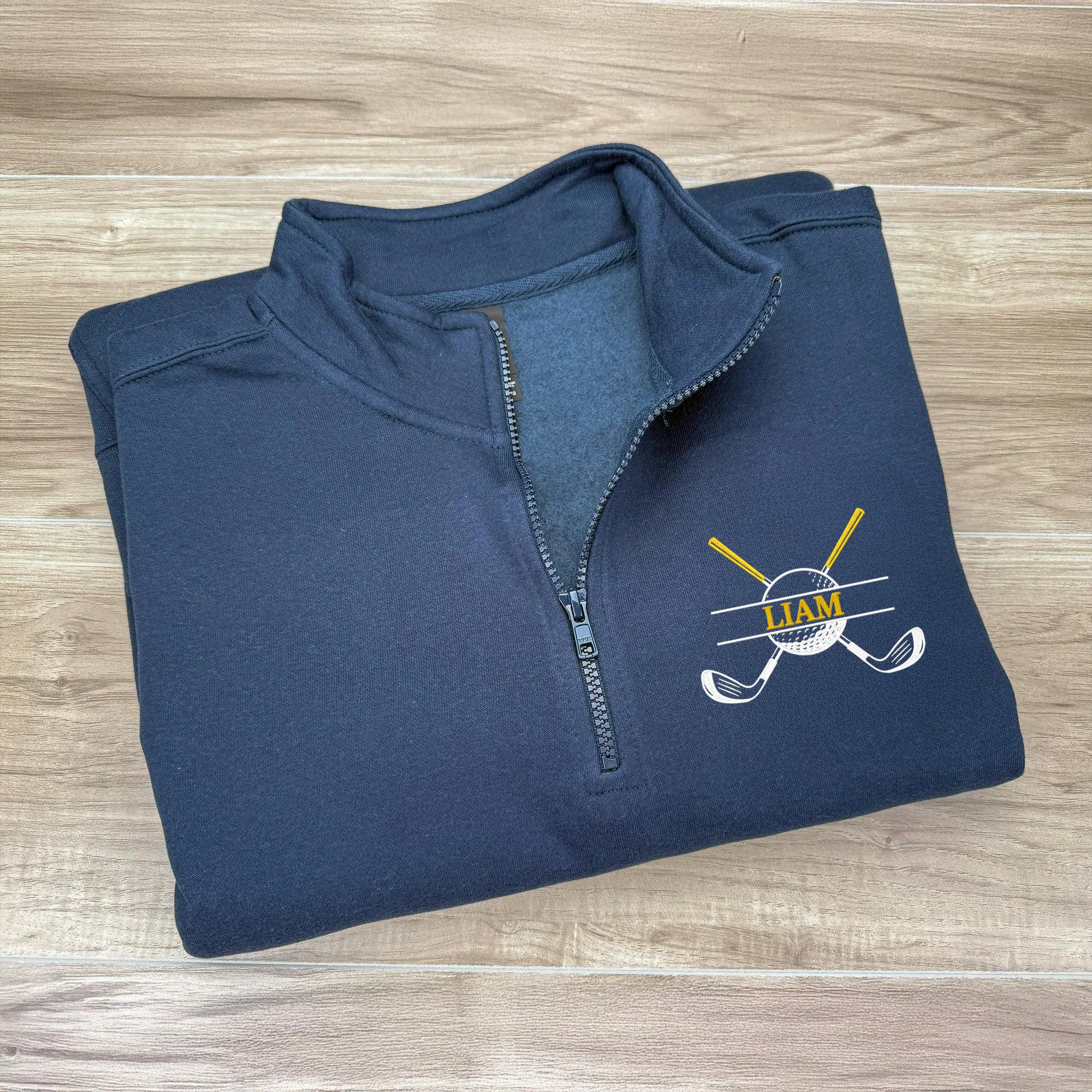 Personalized Golf Club Name Embroidered Golf Quarter Zip Sweater Golfers and Coaches Gift CH07 910002 - Image 6