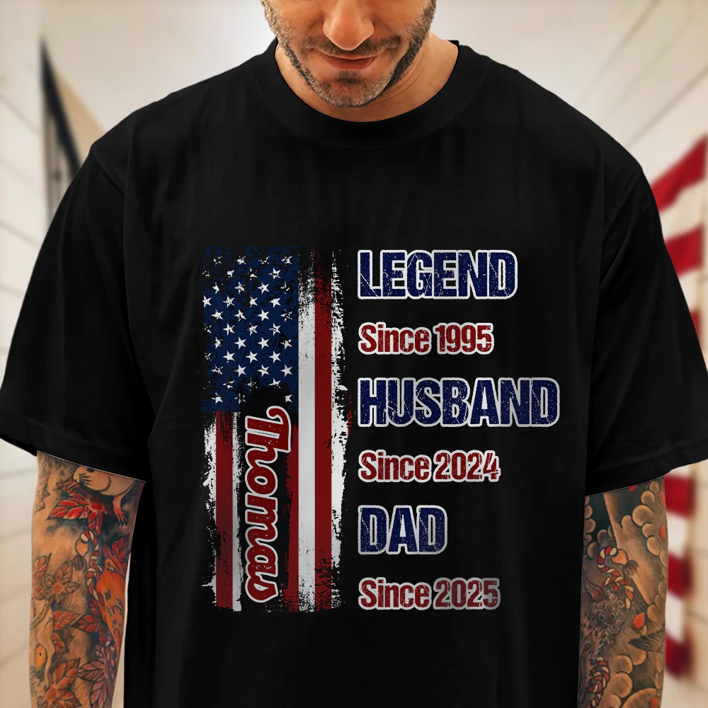 Personalized Legend Husband Dad Papa US Flag Dark Shirt CH07 895832 - Image 7
