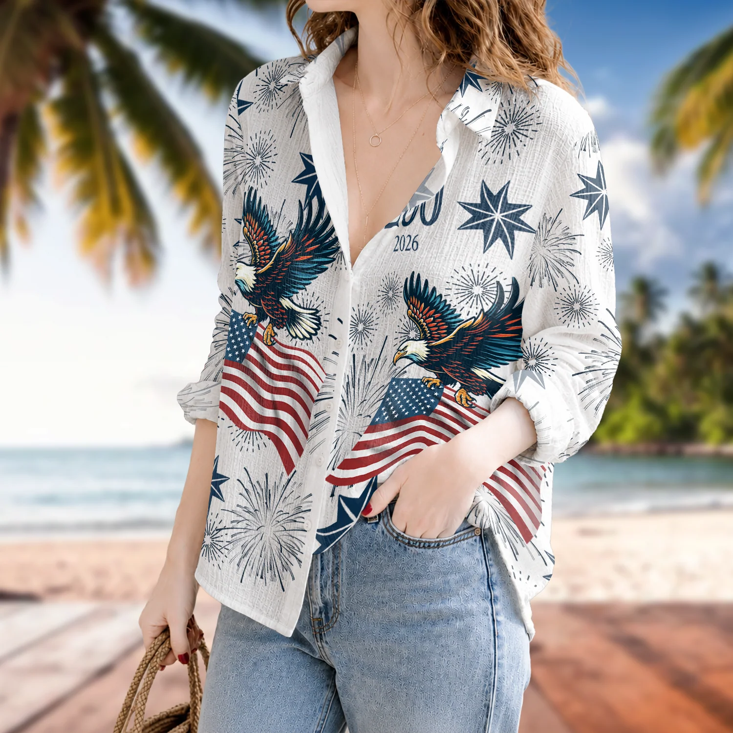 Personalized USA 250 Anniversary Eagle 1776-2026 Blouse Shirt CH07 911744 - Image 5