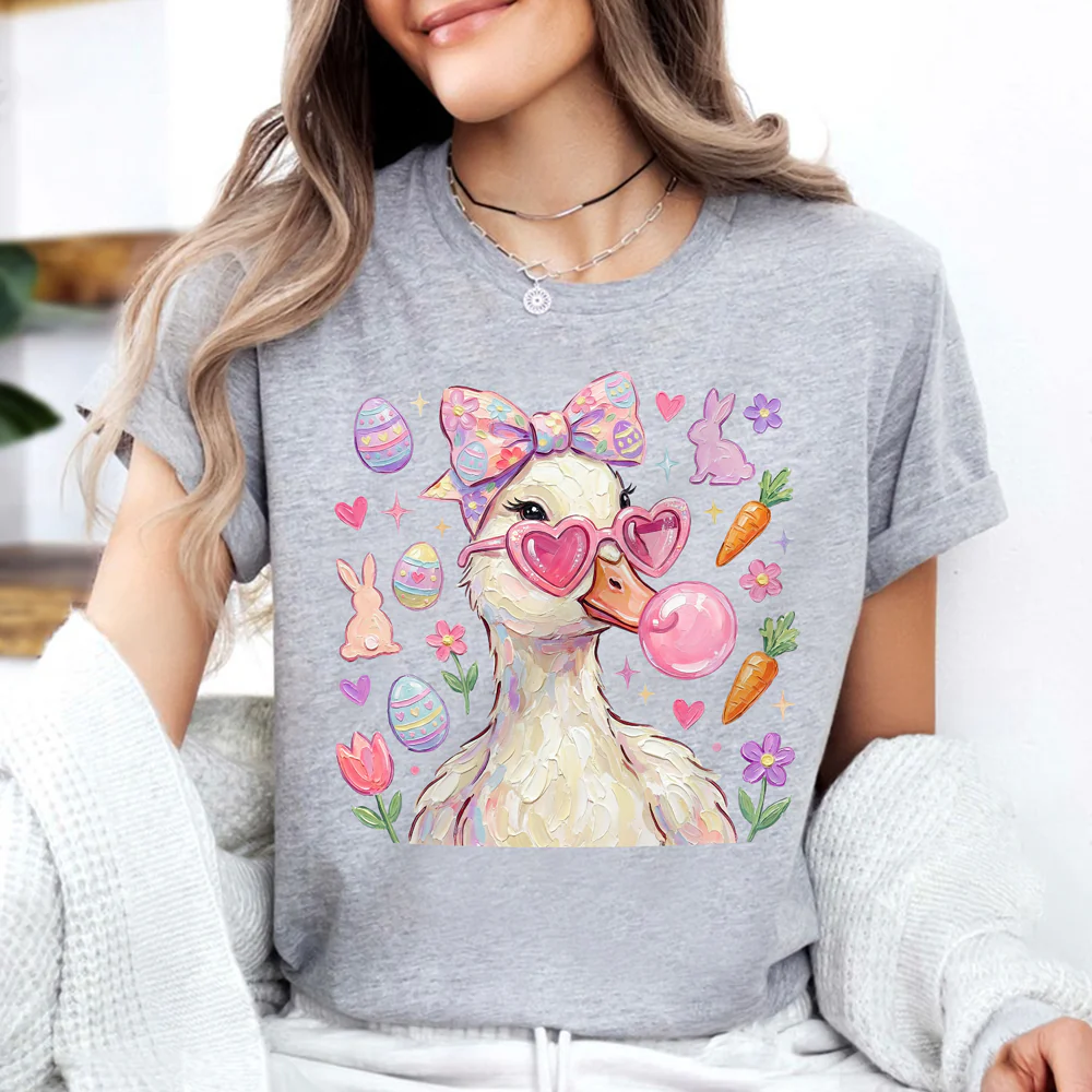 Preppy Easter Goose T-Shirt Coquette Christian Duck Shirt For Her CH07 910980 - Image 7
