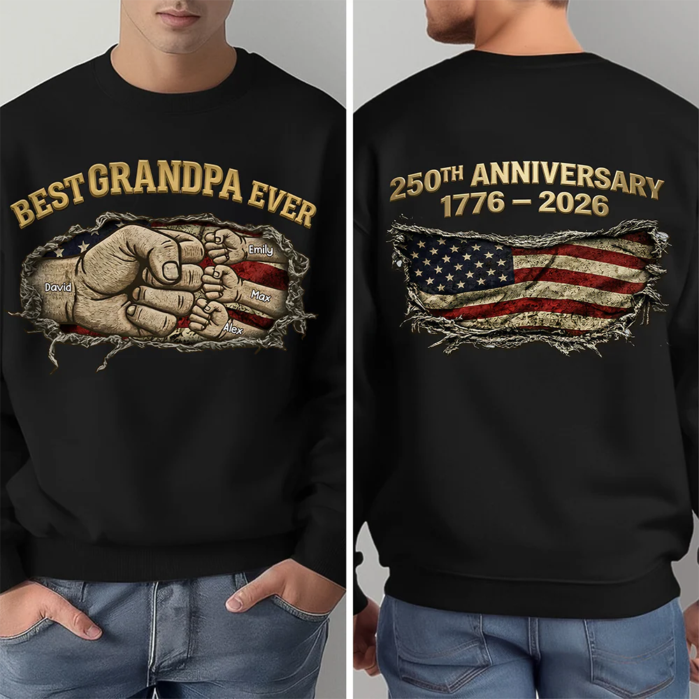 Proud 250th Anniversary Dad Back & Font Shirt Best Dad Ever Dark Shirt CH07 911020 - Image 5