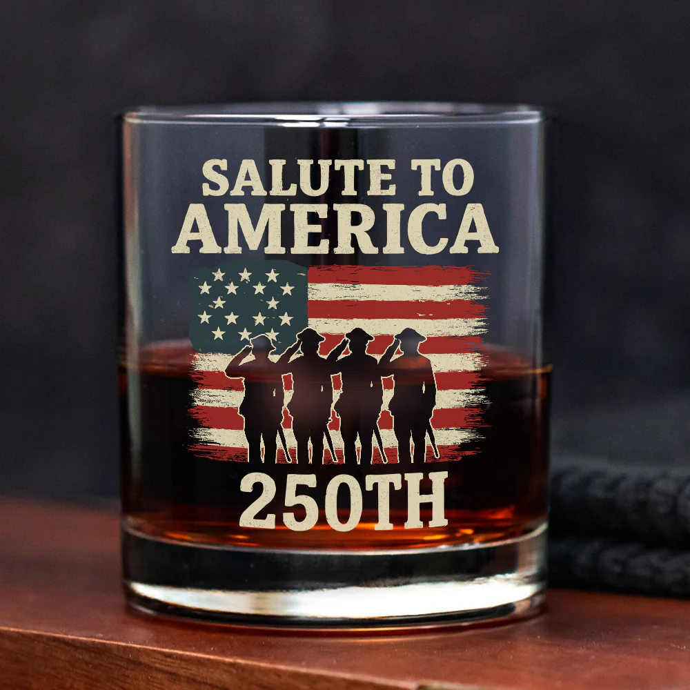 Salute To America Veteran Whiskey Glass Happy 250th Anniversary of America Gifts CH07 896726 - Image 7