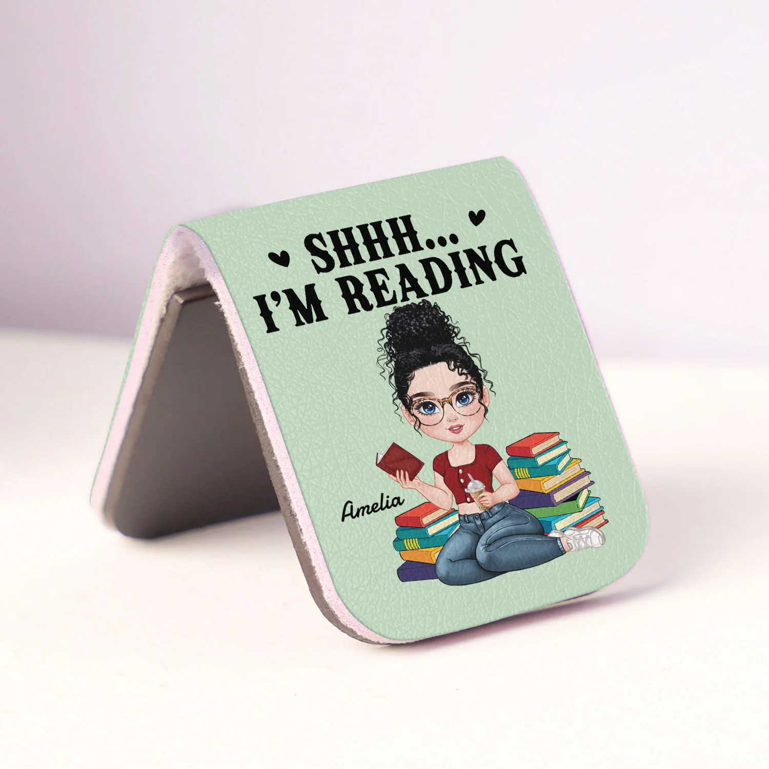Shhh....I'm Reading Personalized Leather Magnetic Bookmark Funny Gifts For Book Lovers CH07 899490 - Image 3