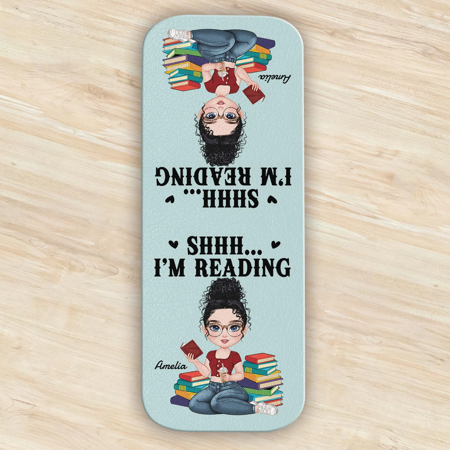 Shhh....I'm Reading Personalized Leather Magnetic Bookmark Funny Gifts For Book Lovers CH07 899490 - Image 6