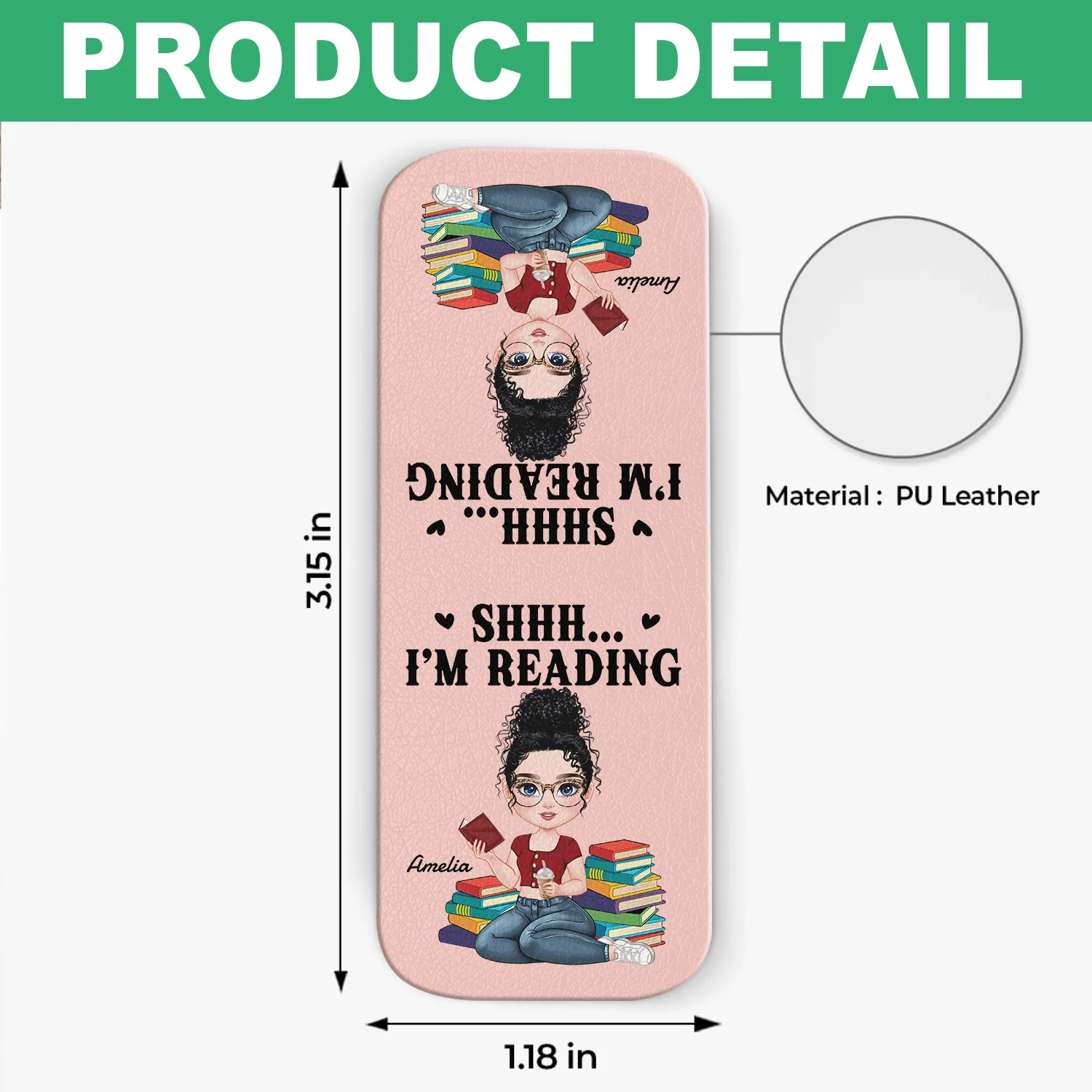 Shhh....I'm Reading Personalized Leather Magnetic Bookmark Funny Gifts For Book Lovers CH07 899490 - Image 7