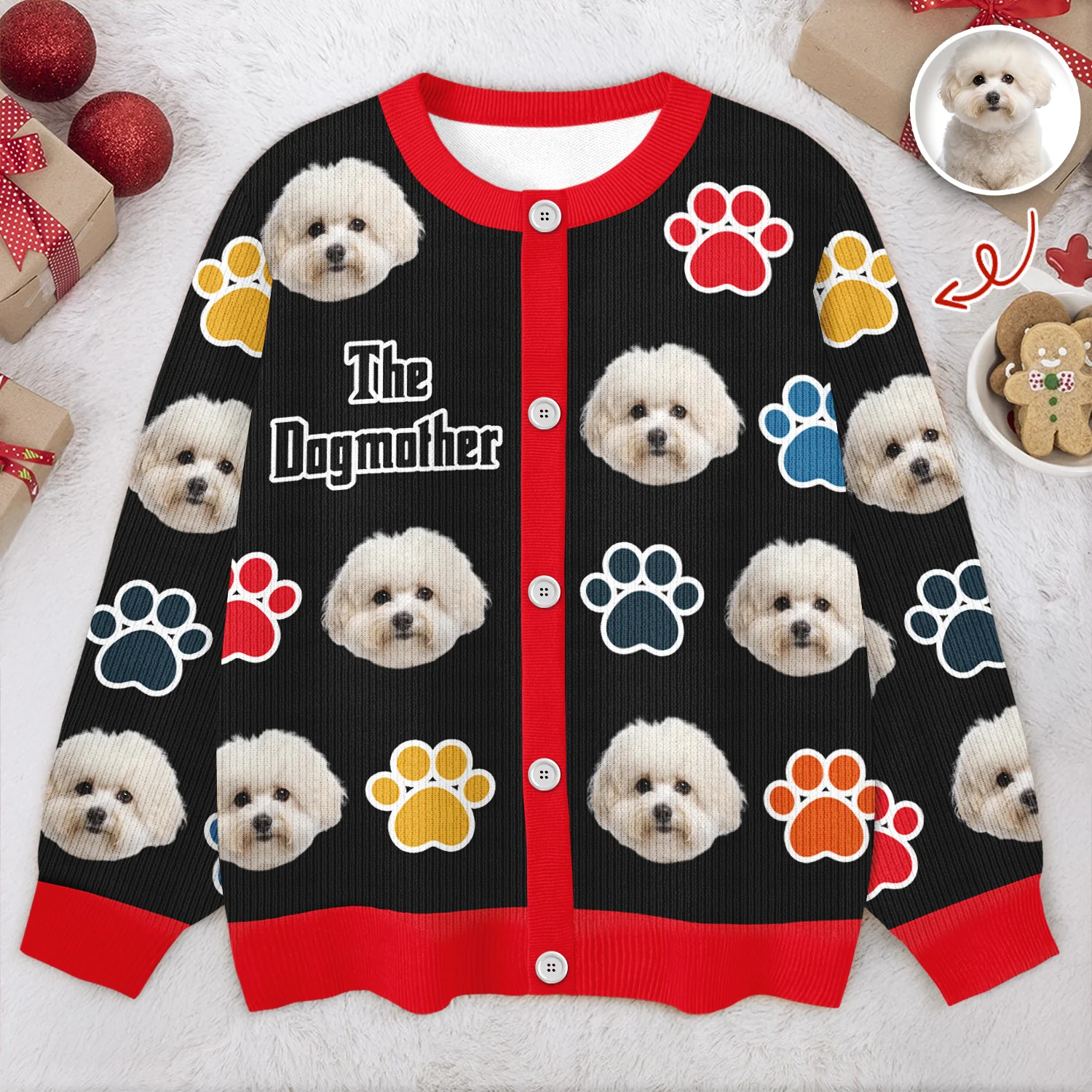 The Dogmother - Custom Dog Cat Photo Cardigan Gift For Dog Cat Lovers CH07 899728 - Image 4