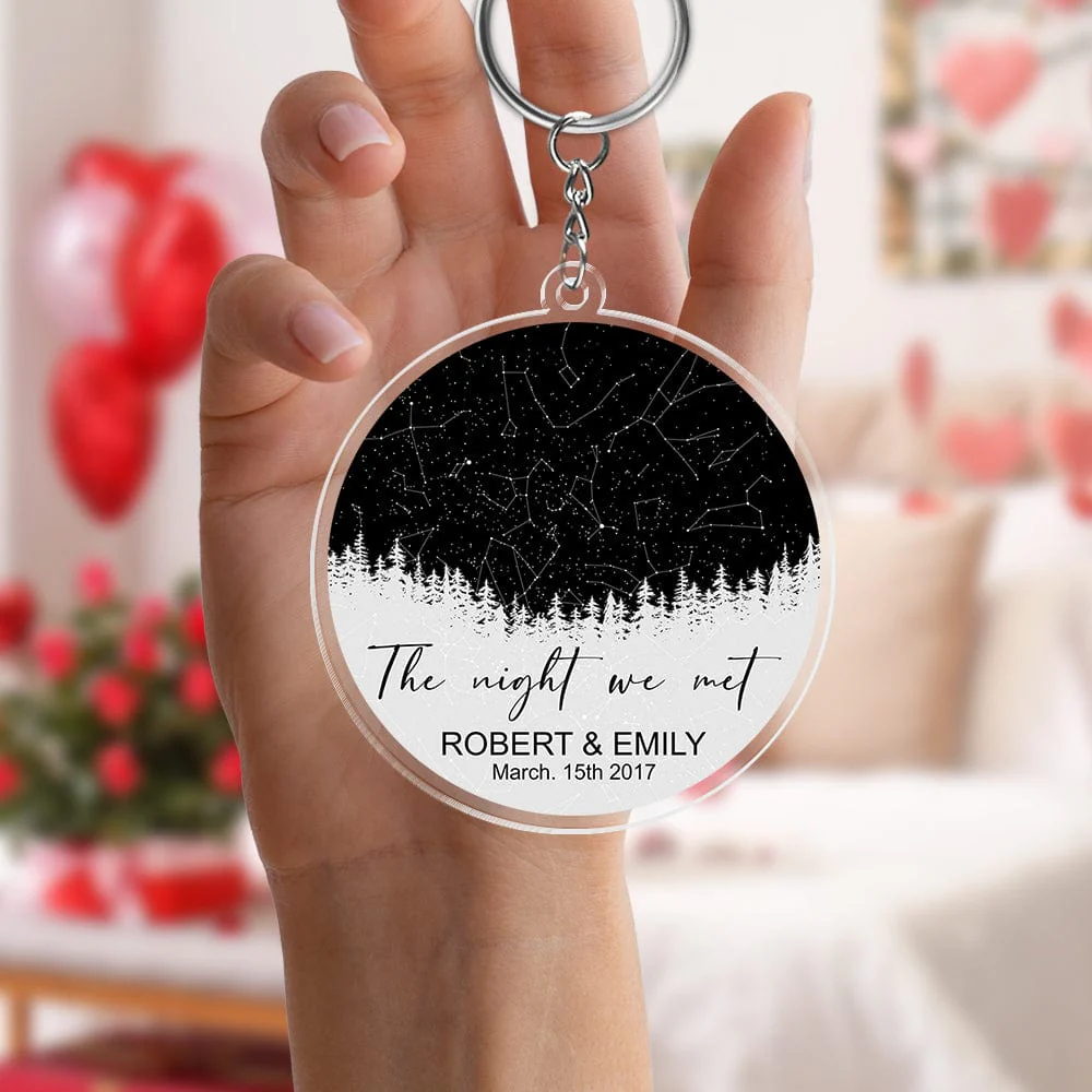 The Night We Met Personalized Star Map Acrylic Keychain Couple Anniversary Gift LM32 895112