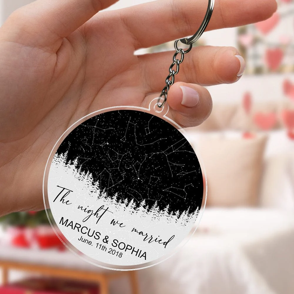 The Night We Met Personalized Star Map Acrylic Keychain Couple Anniversary Gift LM32 895112 - Image 3